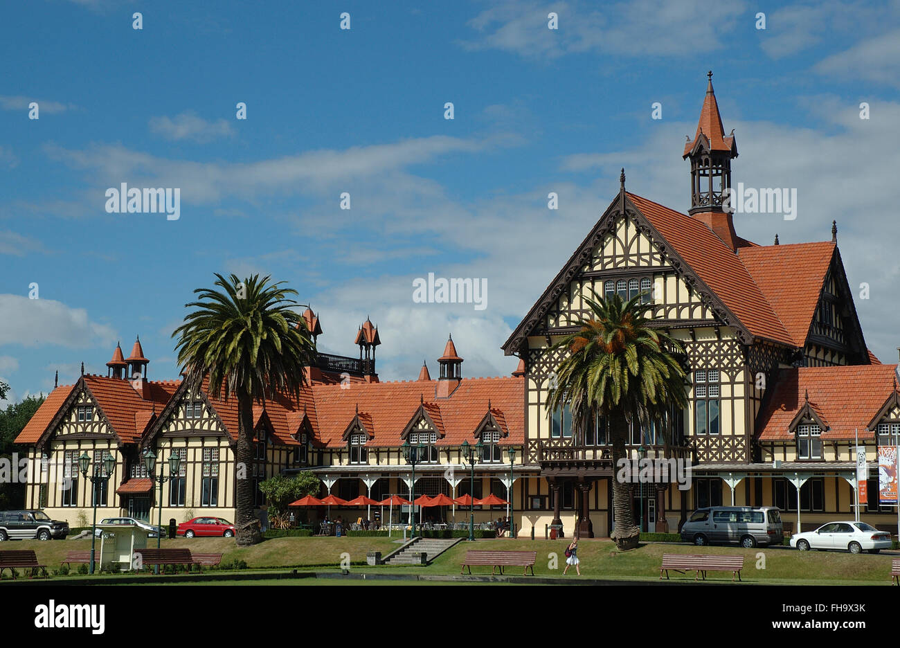 Tudor House, Rotorua, North Island, New Zealand New Zealand Stock Photo
