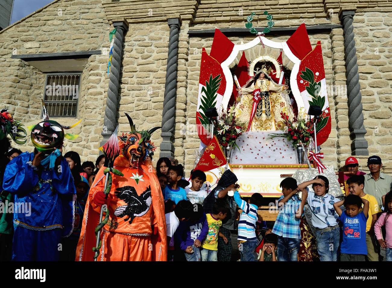 Fiestas de La Virgen de las Mercedes - San Lucas de Colan church in ...