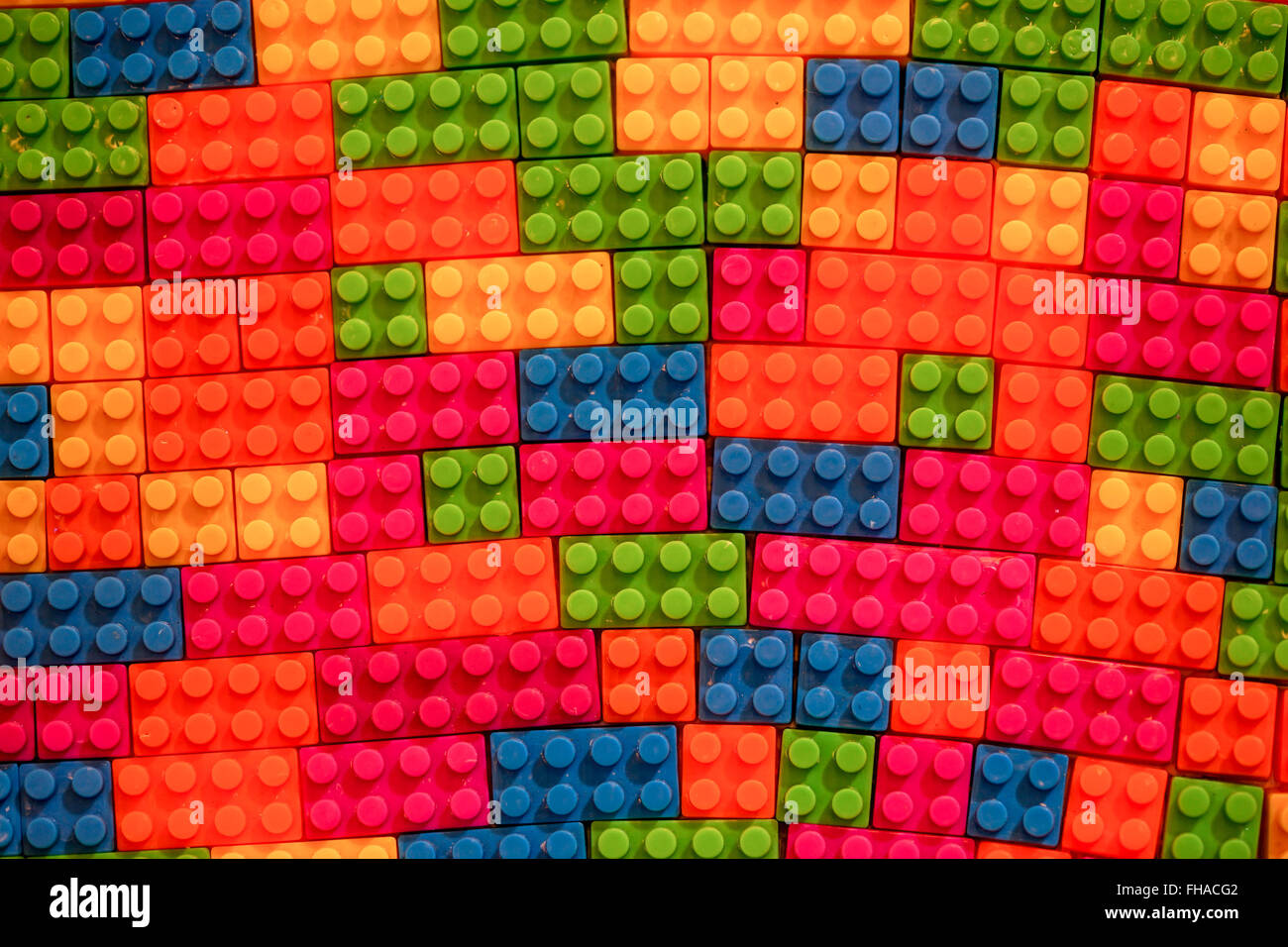 Plastic block toy in random pattern Stock Photo - Alamy