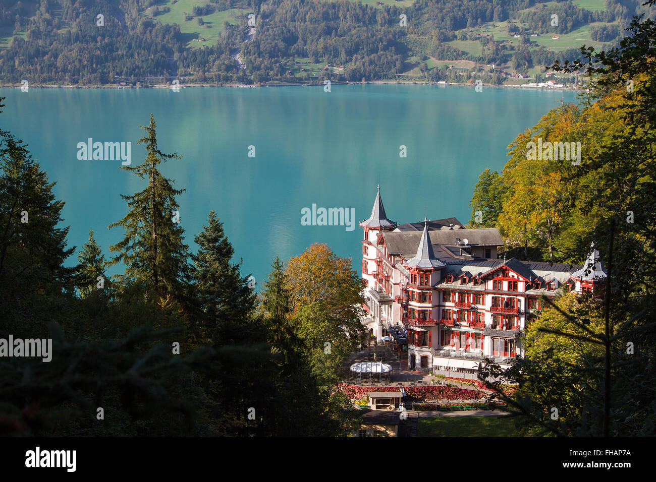 The Grand Hotel Giessbach Along Lake Brienz Switzerland Stock Photo Alamy