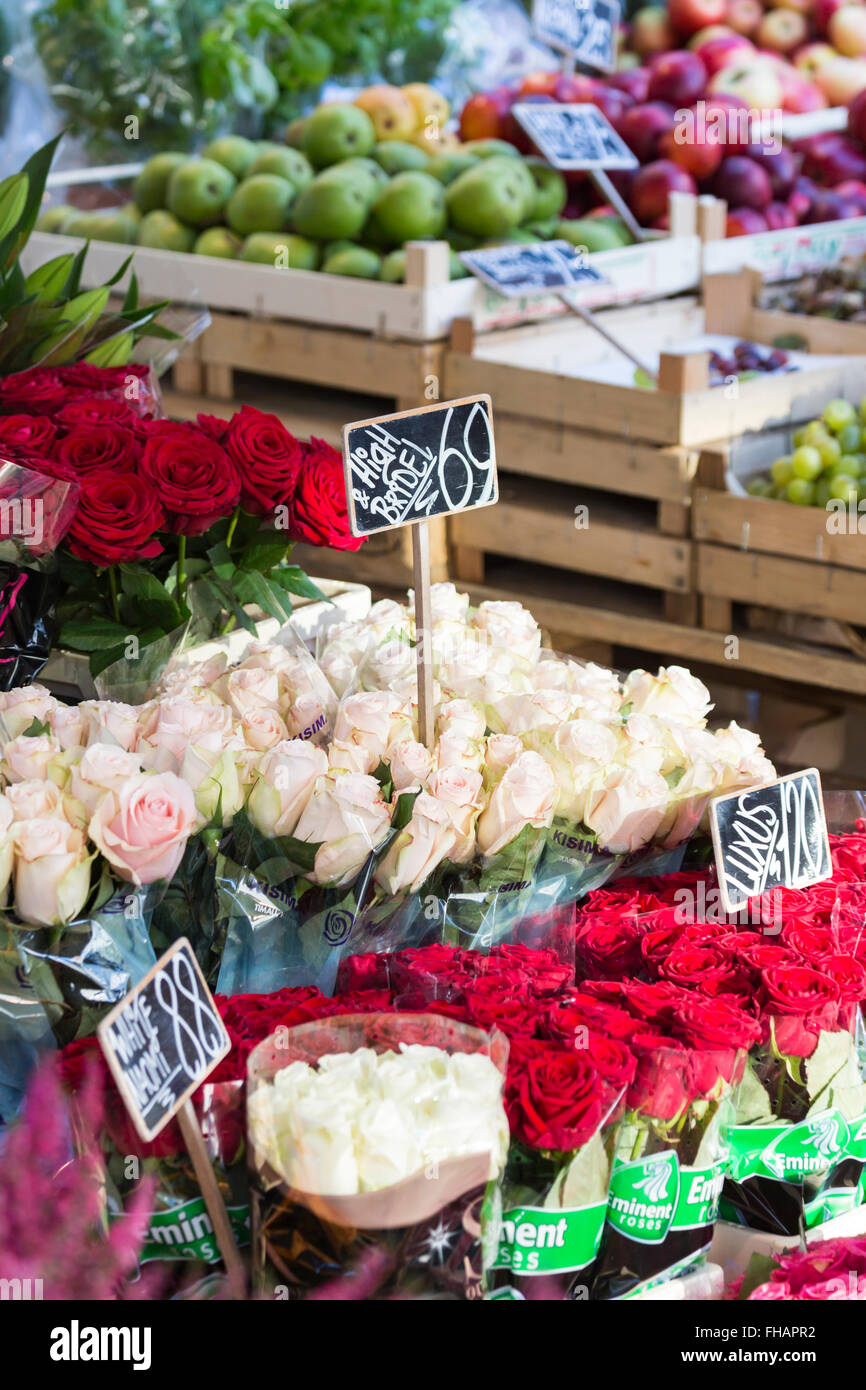 Outdoor flower market in Copenhagen, Denmark Stock Photo Alamy