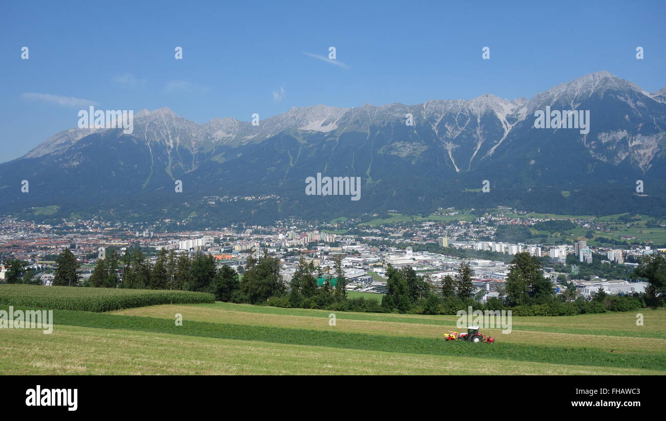 View of Innsbruck, Tyrol, Austria Stock Photo