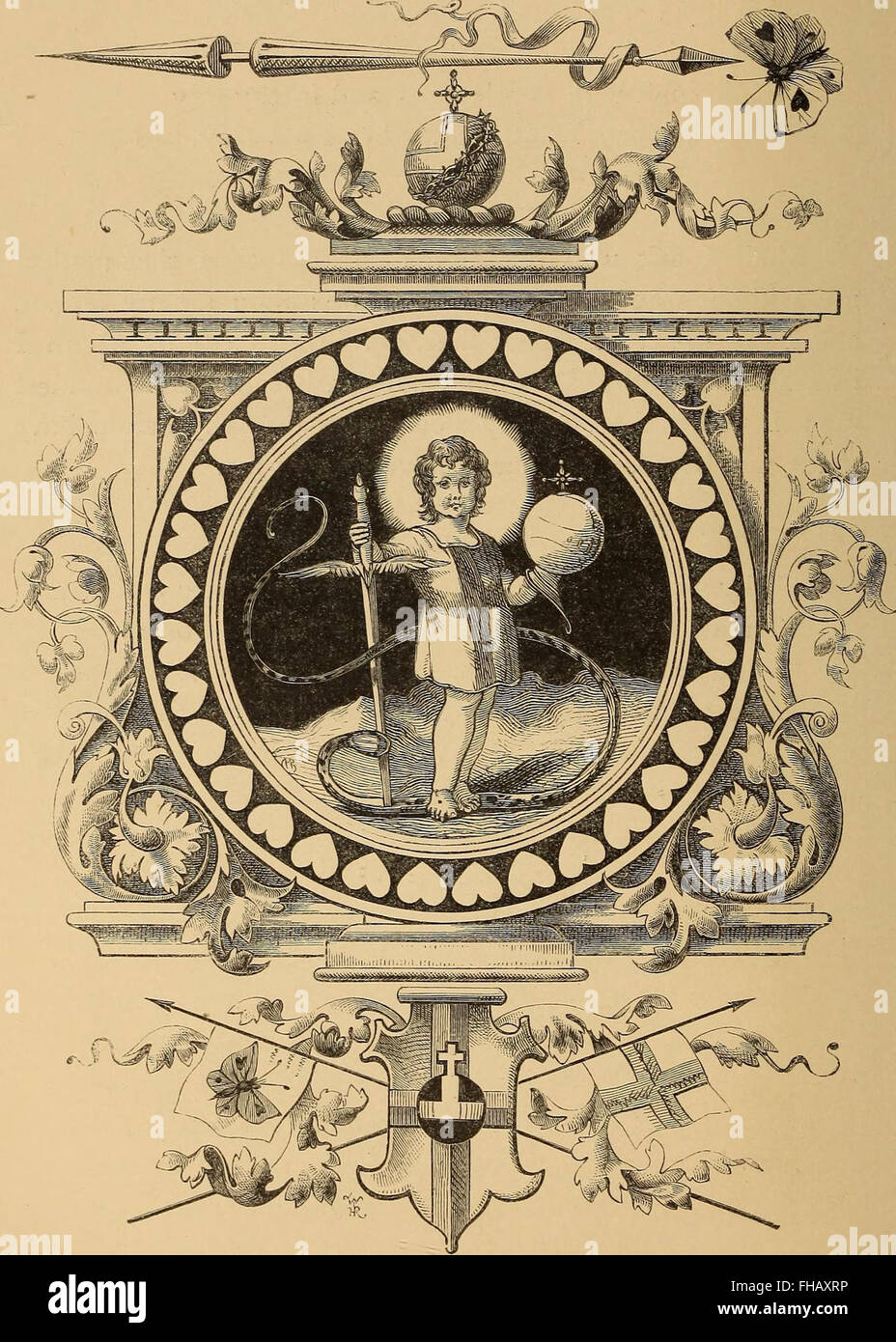 Quarles' emblems- illustrated by Charles Bennett and W. Harry Rogers (1861) Stock Photo