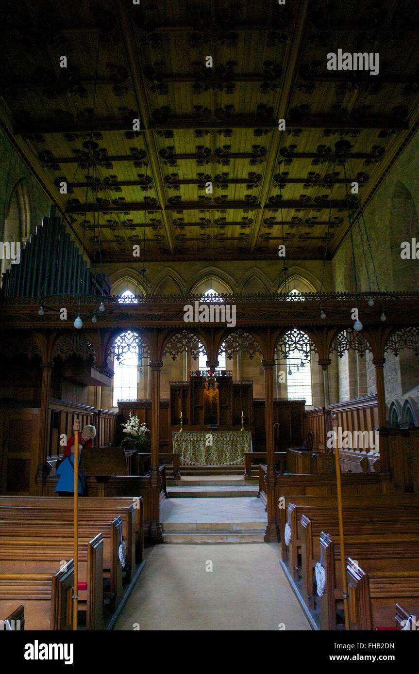 Interior of Blanchland Abbey, Blanchland, Derwent Valley, Northumberland, England, United Kingdom, Europe. Stock Photo