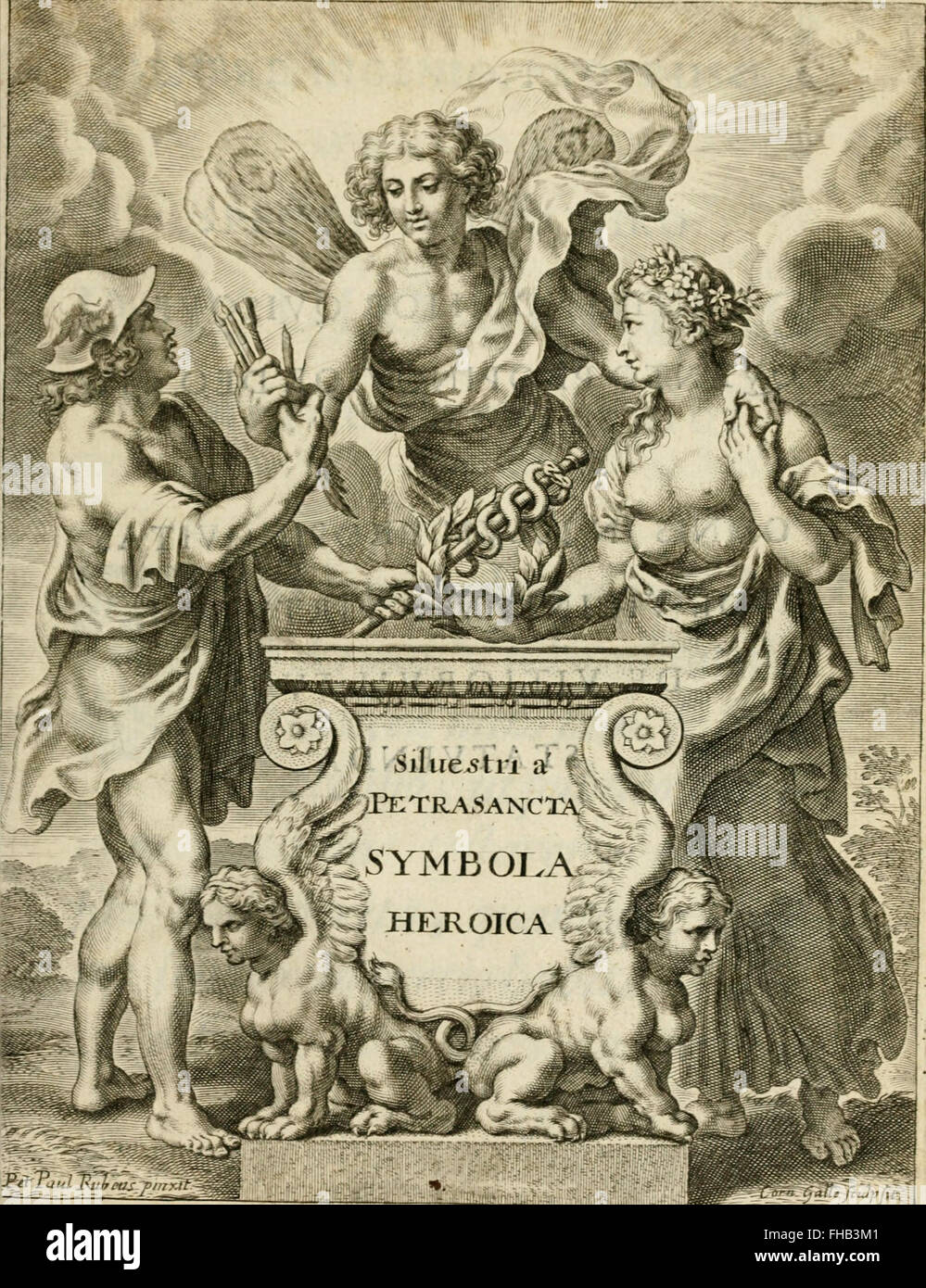 Siluestri C3A0 Petrasancta Symbola heroica (1682) Stock Photo