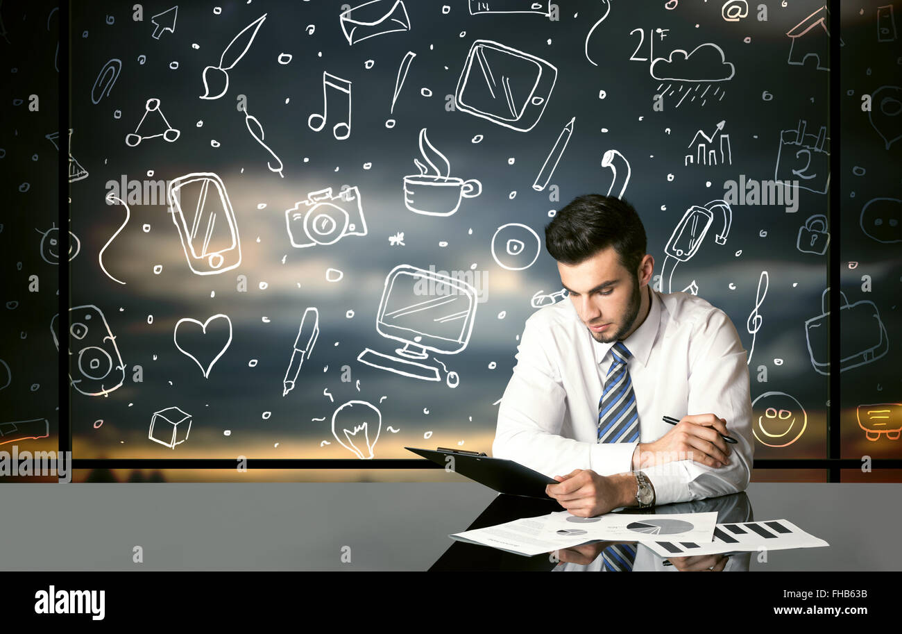 Networking contact symbols hi-res stock photography and images - Alamy