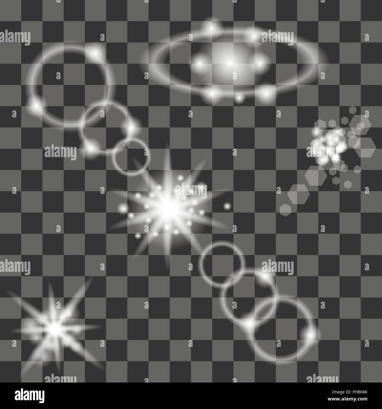 Set of Different White Lights Stock Vector Image & Art - Alamy