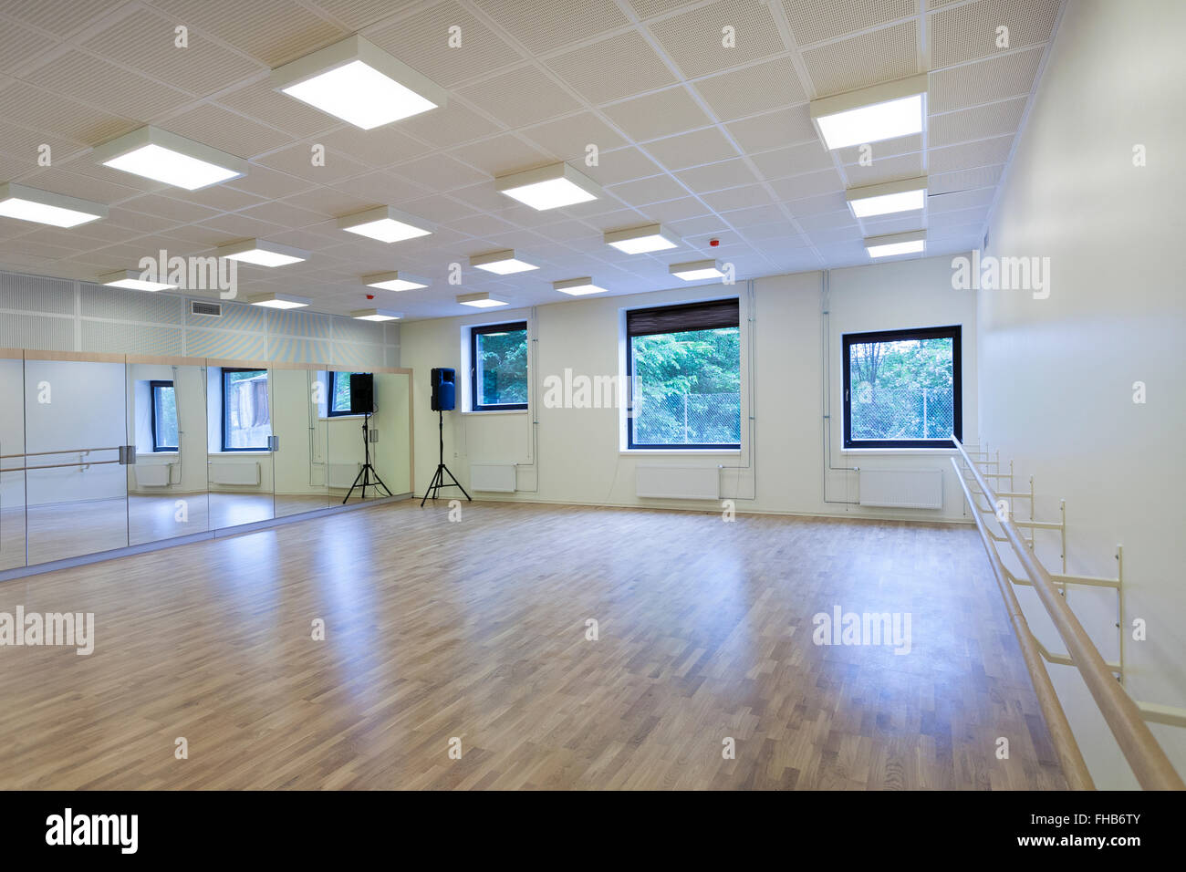 Estonia, Tartu, Heino Eller's Music school, empty class room Stock Photo