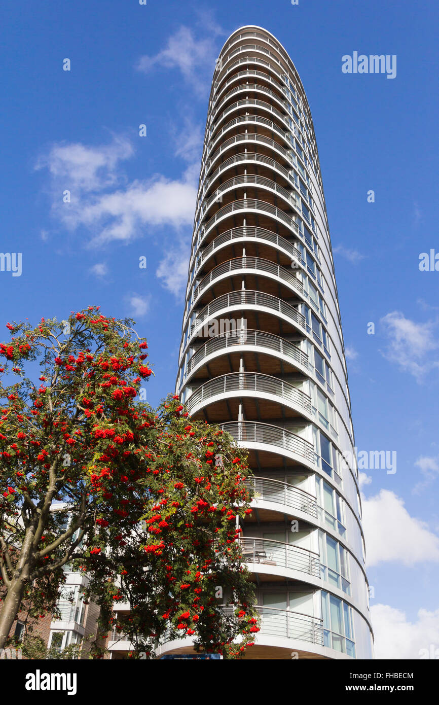 Admiralty Tower Residential Tower Building On Queen Street Portsmouth A Landmark Building Near The Historic Dockyard Stock Photo Alamy
