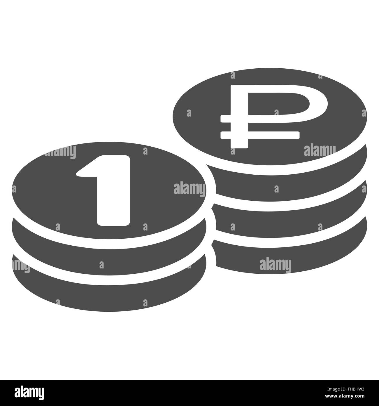 Rouble Coin Stacks Icon Stock Photo - Alamy
