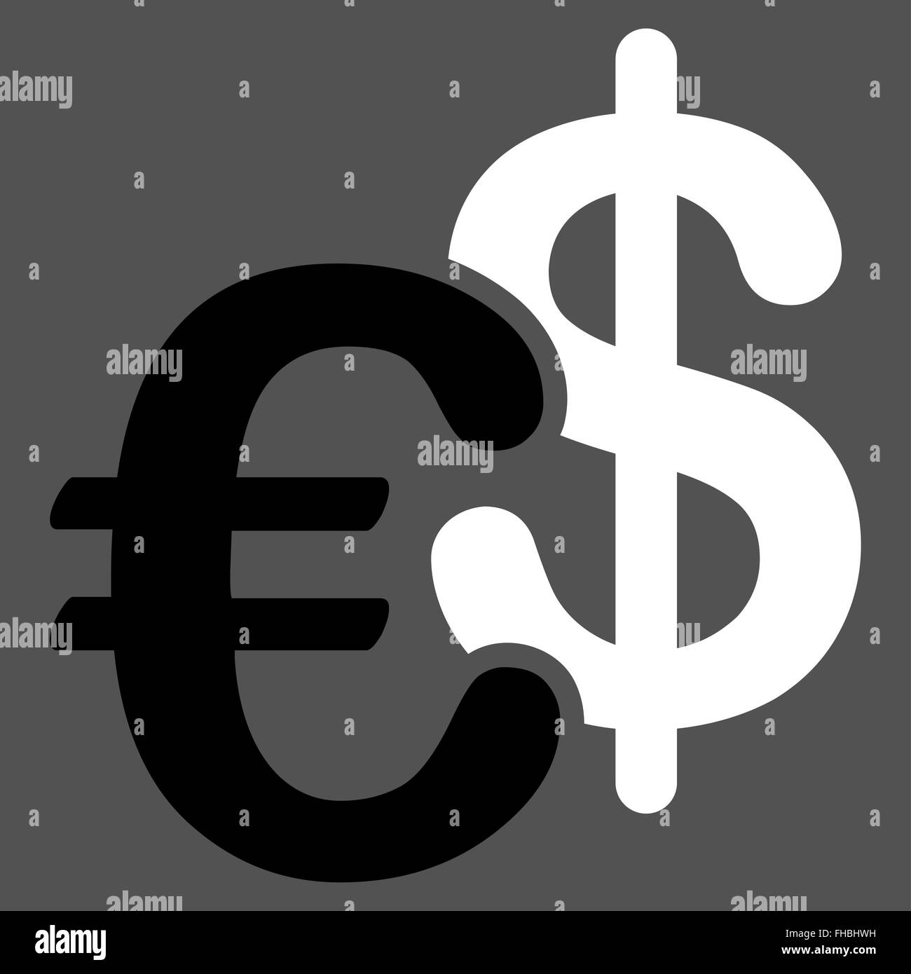 Euro Dollar Currency Icon Stock Photo - Alamy