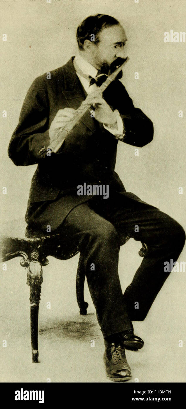 A 1917 publication detailing the orchestra and its instruments, from strings to percussion. Stock Photo