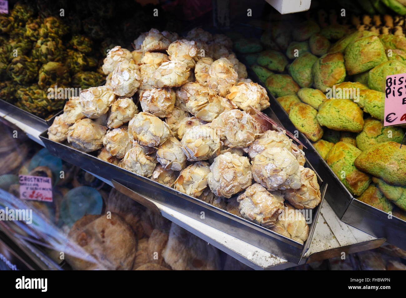 pastries in a deli shop in Rome Stock Photo