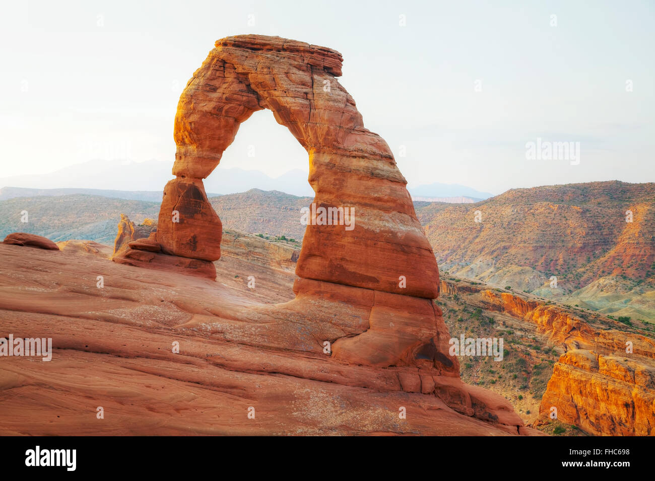 Delicate Arch at the Arches National park in Utah Stock Photo