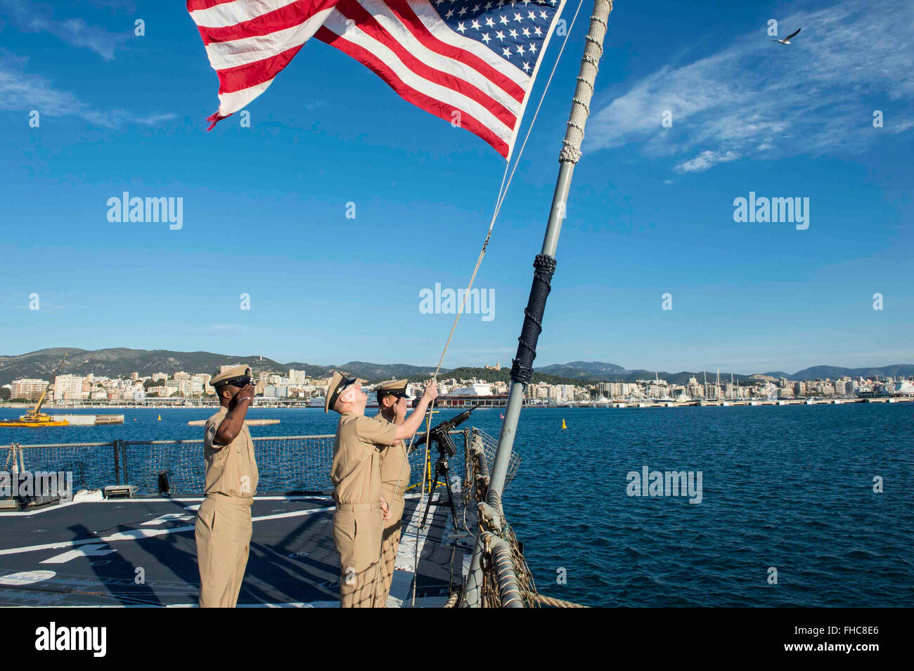 USS Farragut CPOs celebrate 123rd birthday 15040 Stock Photo