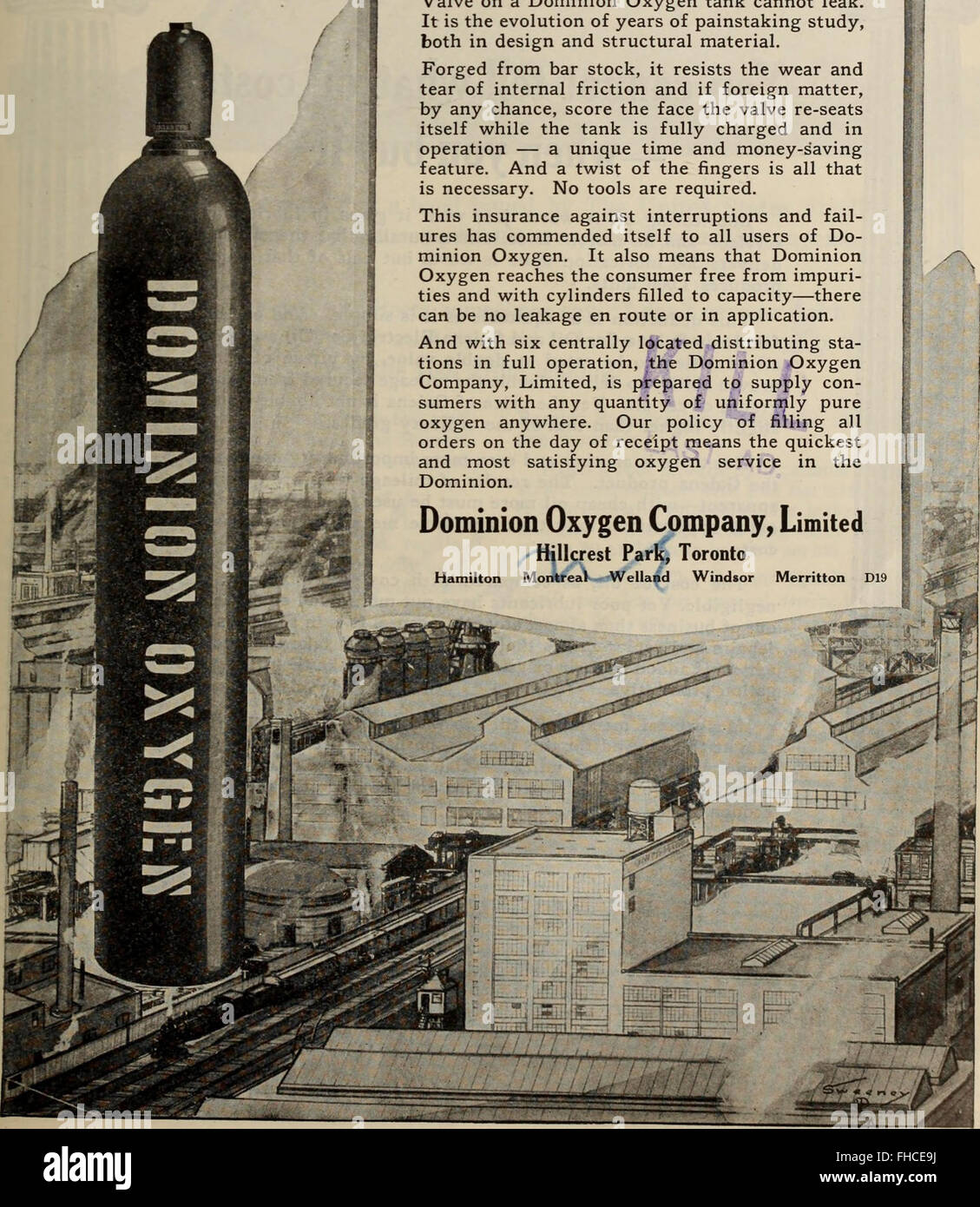 Canadian transportation and distribution management (1921 Stock Photo