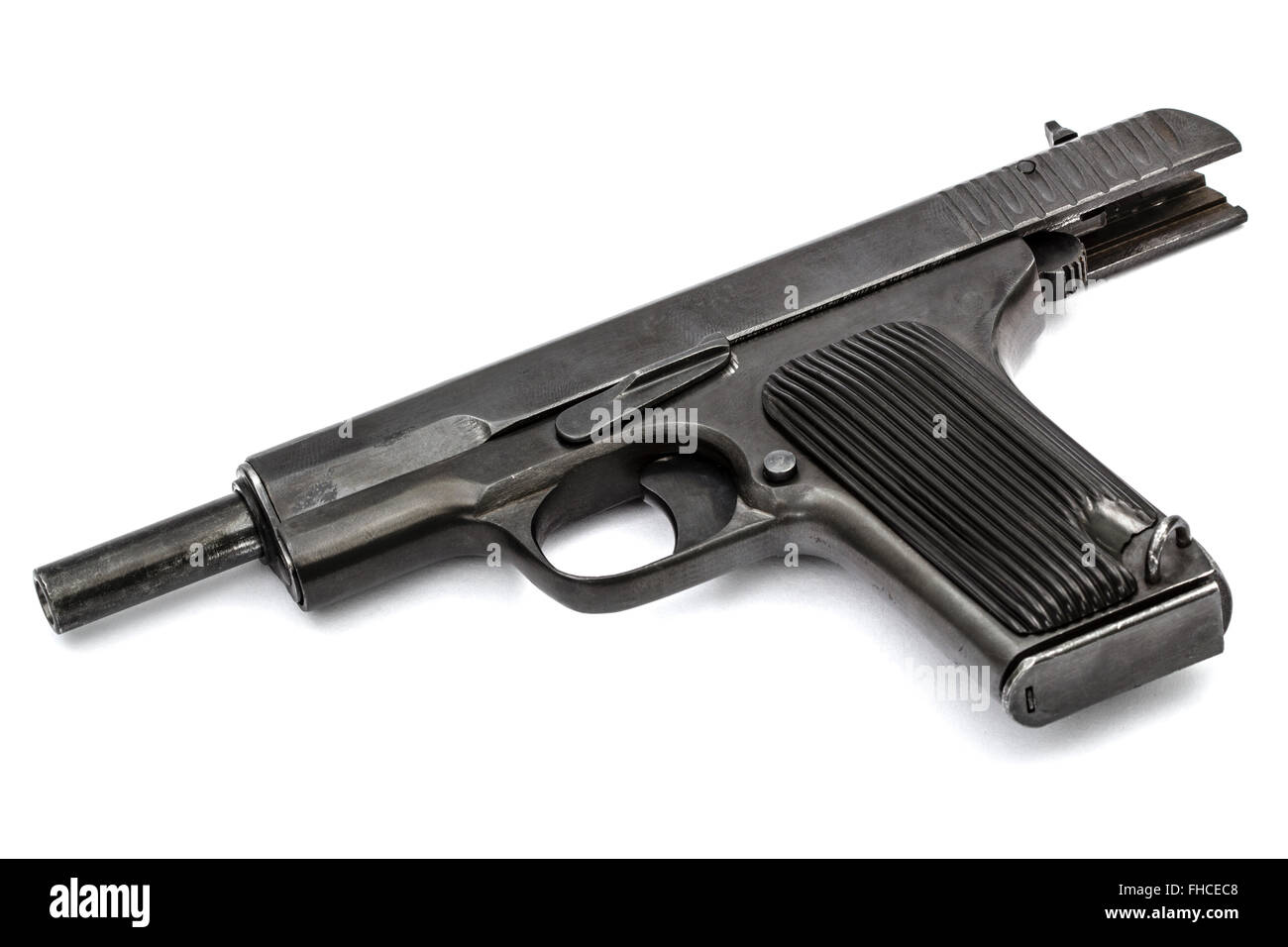 Automatic pistol, isolated on white background Stock Photo - Alamy