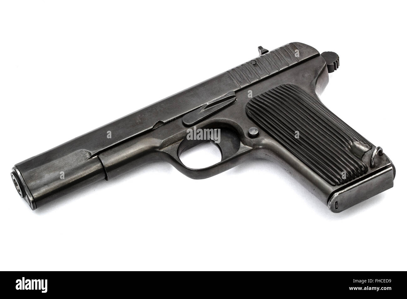 Automatic pistol, isolated on white background Stock Photo - Alamy