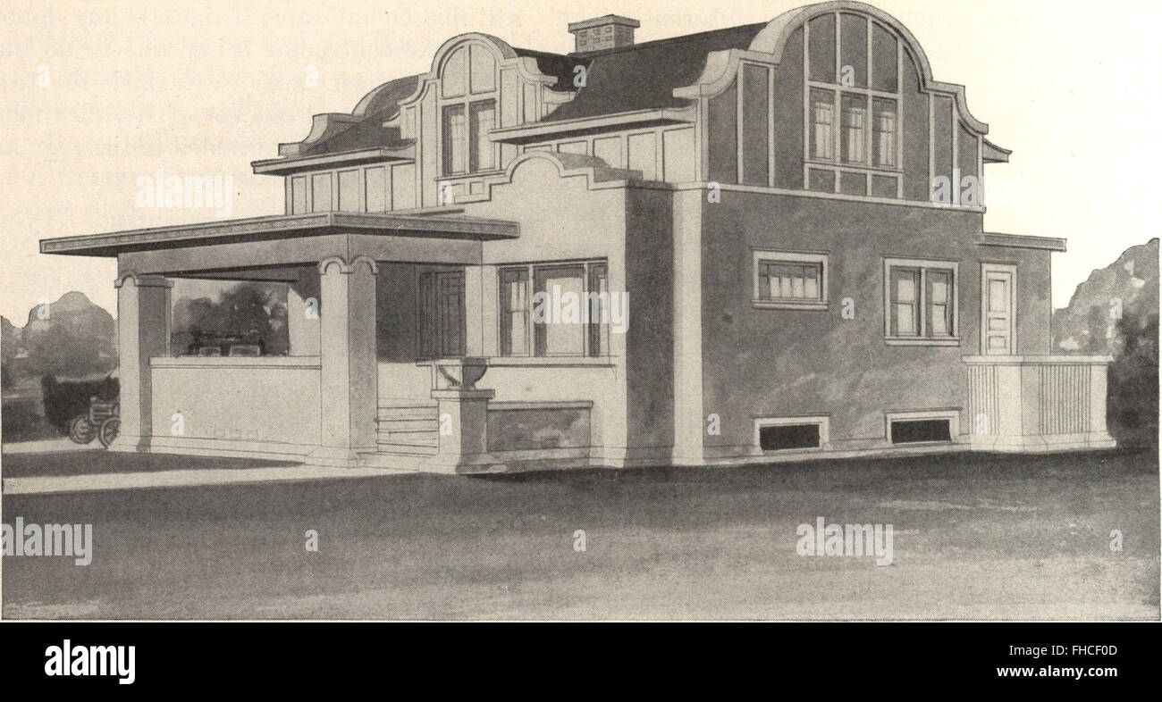 A 1908 guide on building cement houses, discussing materials ...
