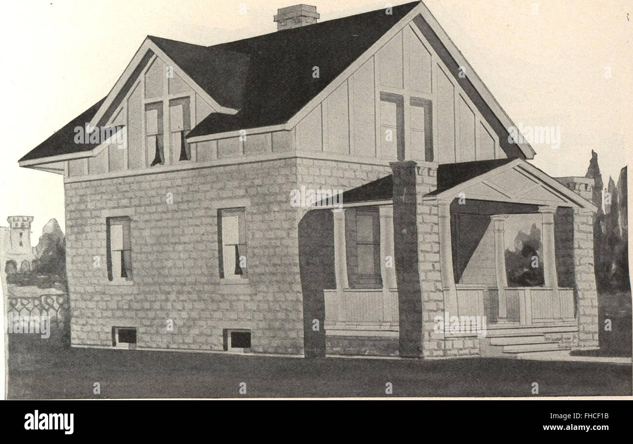 A 1908 guide to constructing cement houses, outlining methods and