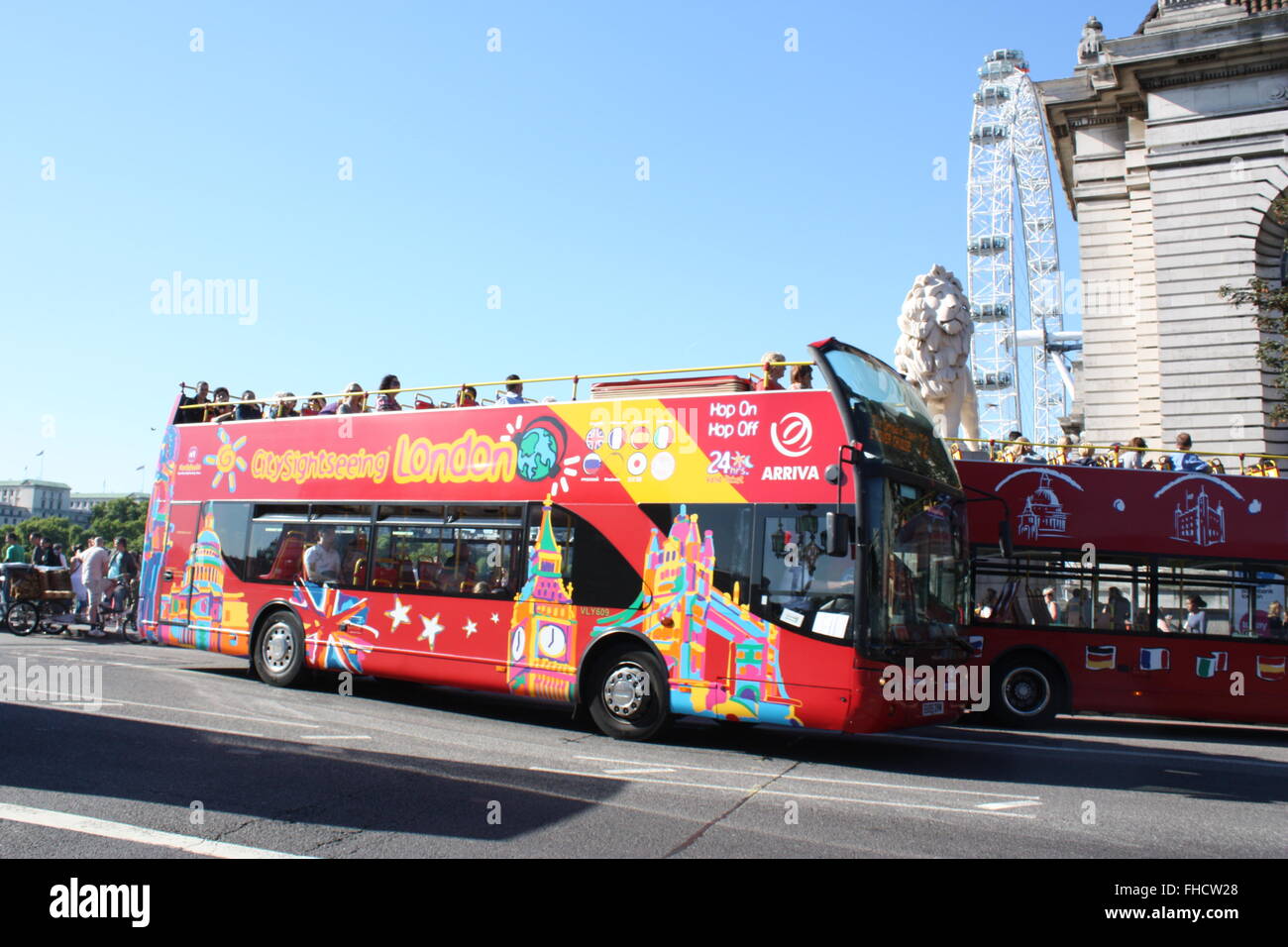 City sight seeing bus in London, United Kingdom Stock Photo