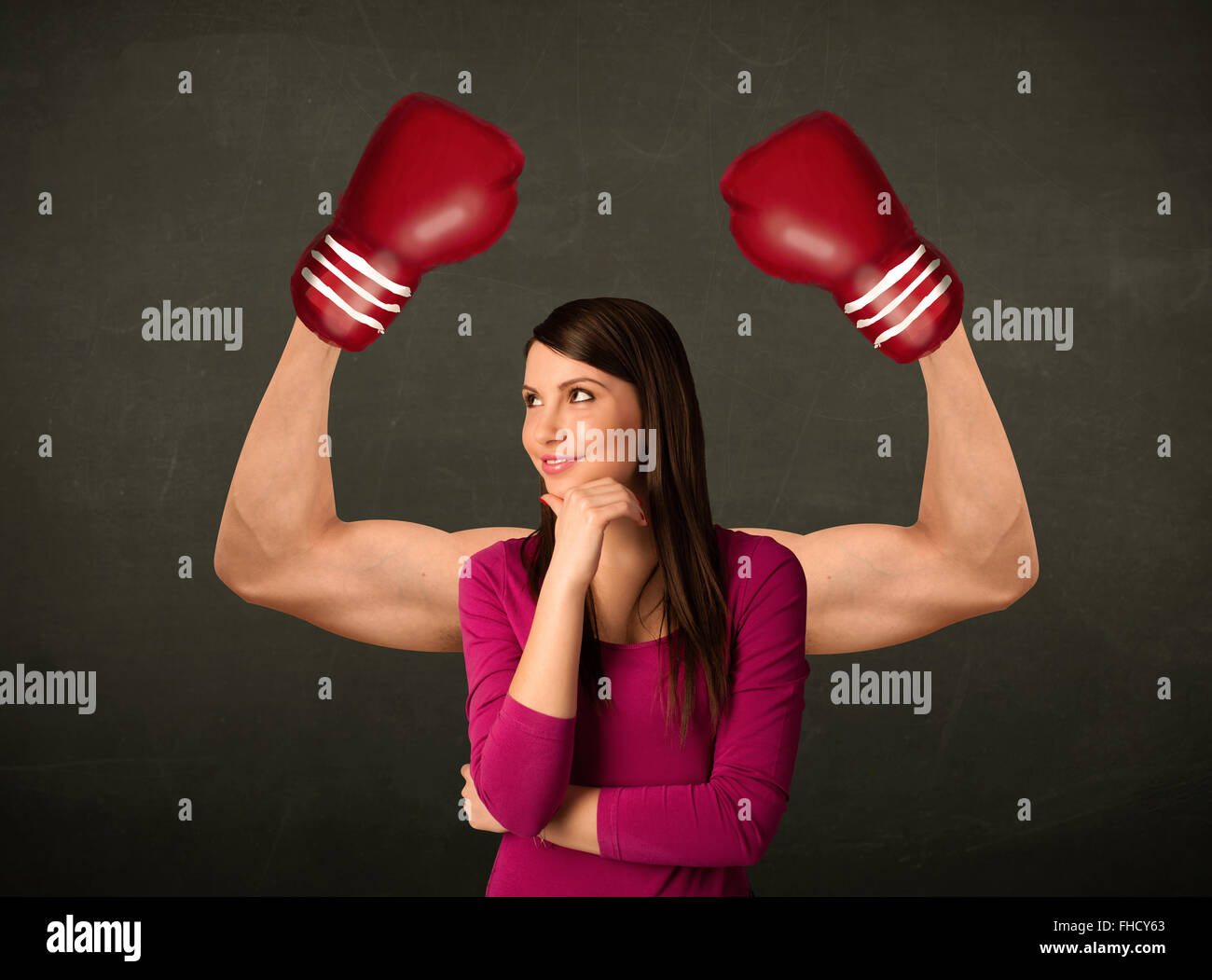 Strong and muscled boxer arms Stock Photo Alamy