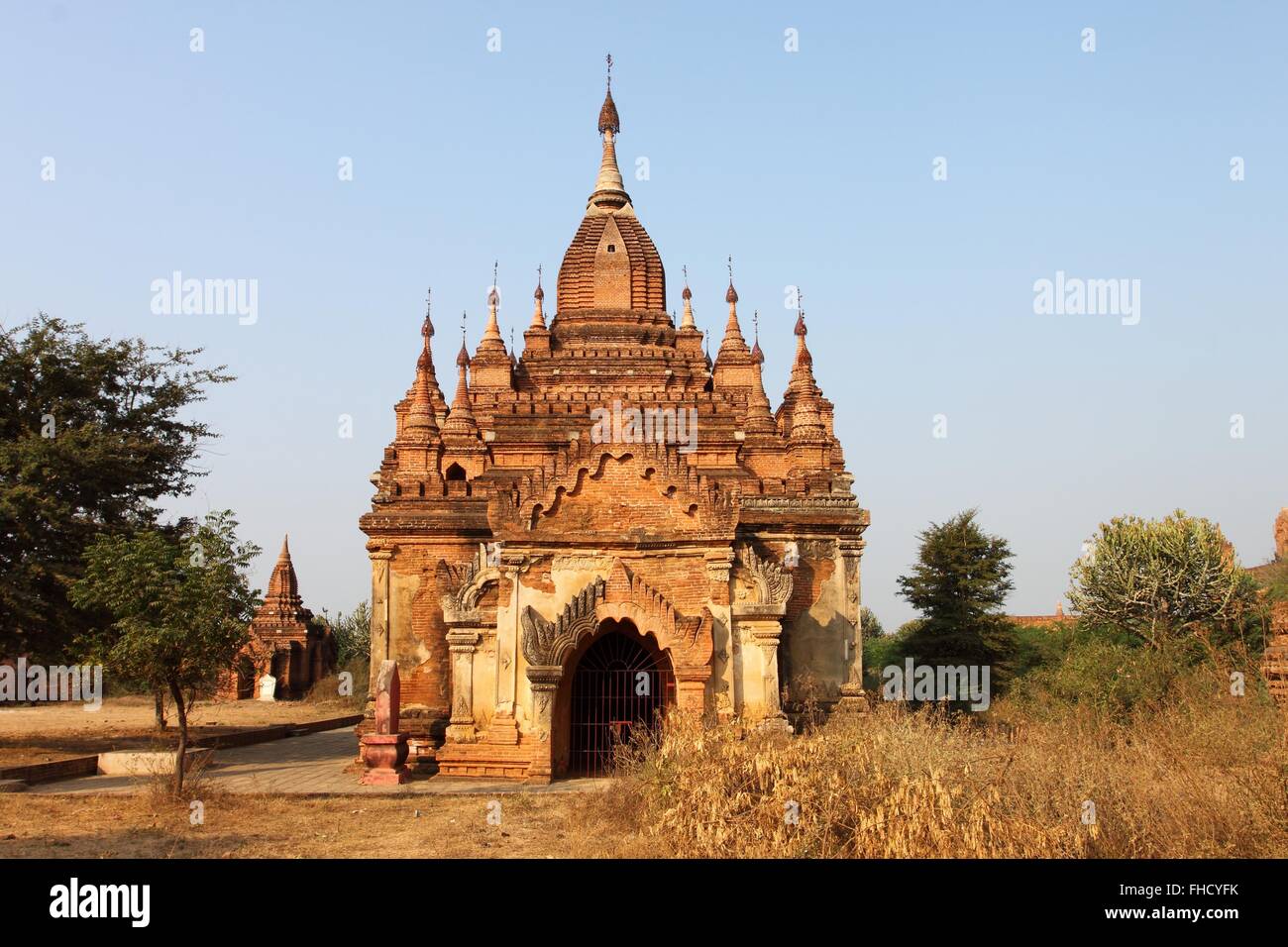old Buddhist temples and pagodas in Bagan, Myanmar Stock Photo