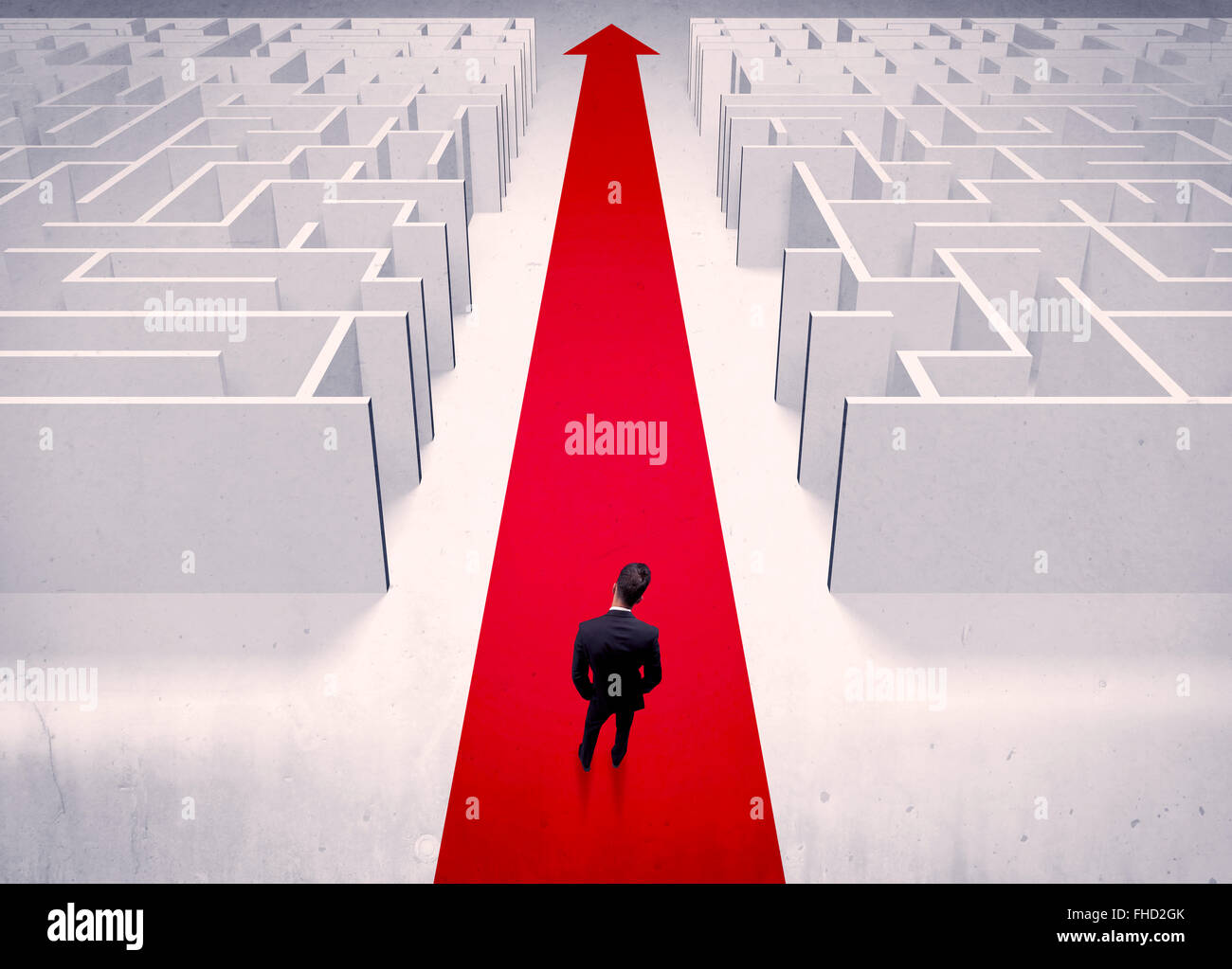 Avoid Maze Smart businessman avoiding maze concept Stock Photo - Alamy