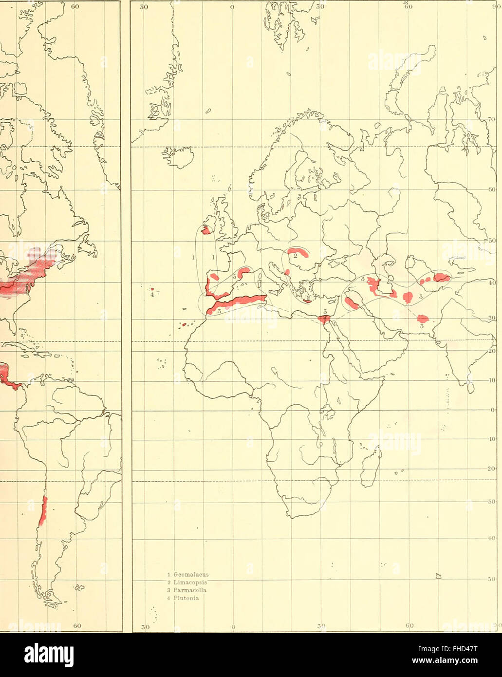 Map Slug Range A 1905 study on the geographical distribution of slugs, analyzing their ...
