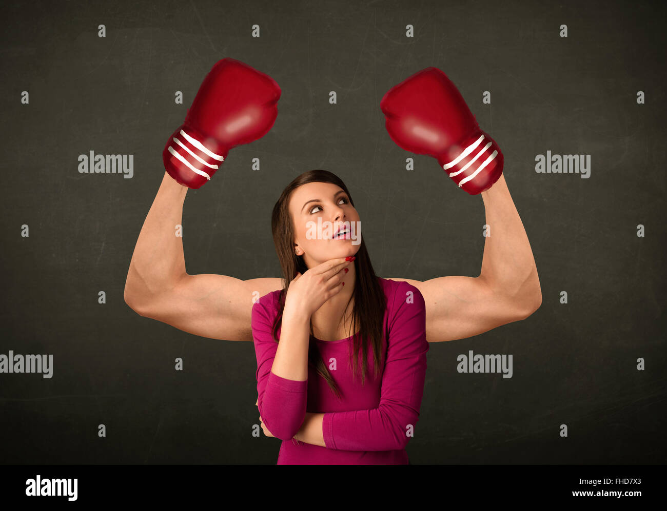 Strong and muscled boxer arms Stock Photo Alamy
