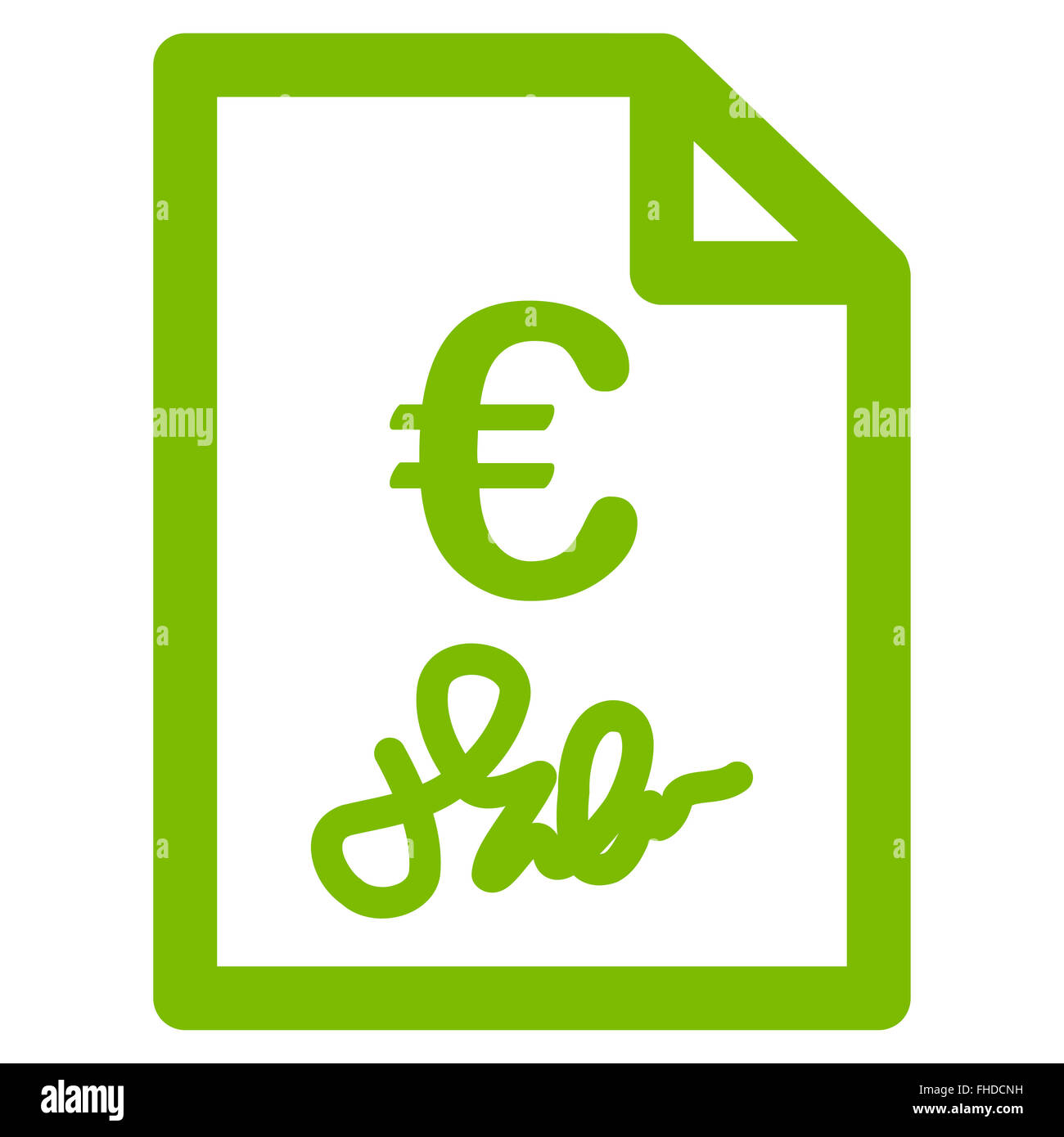 Euro Invoice Icon Stock Photo - Alamy