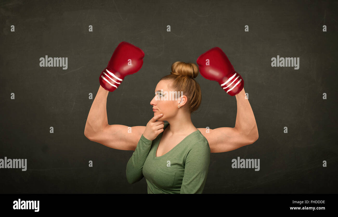 Strong and muscled boxer arms Stock Photo Alamy