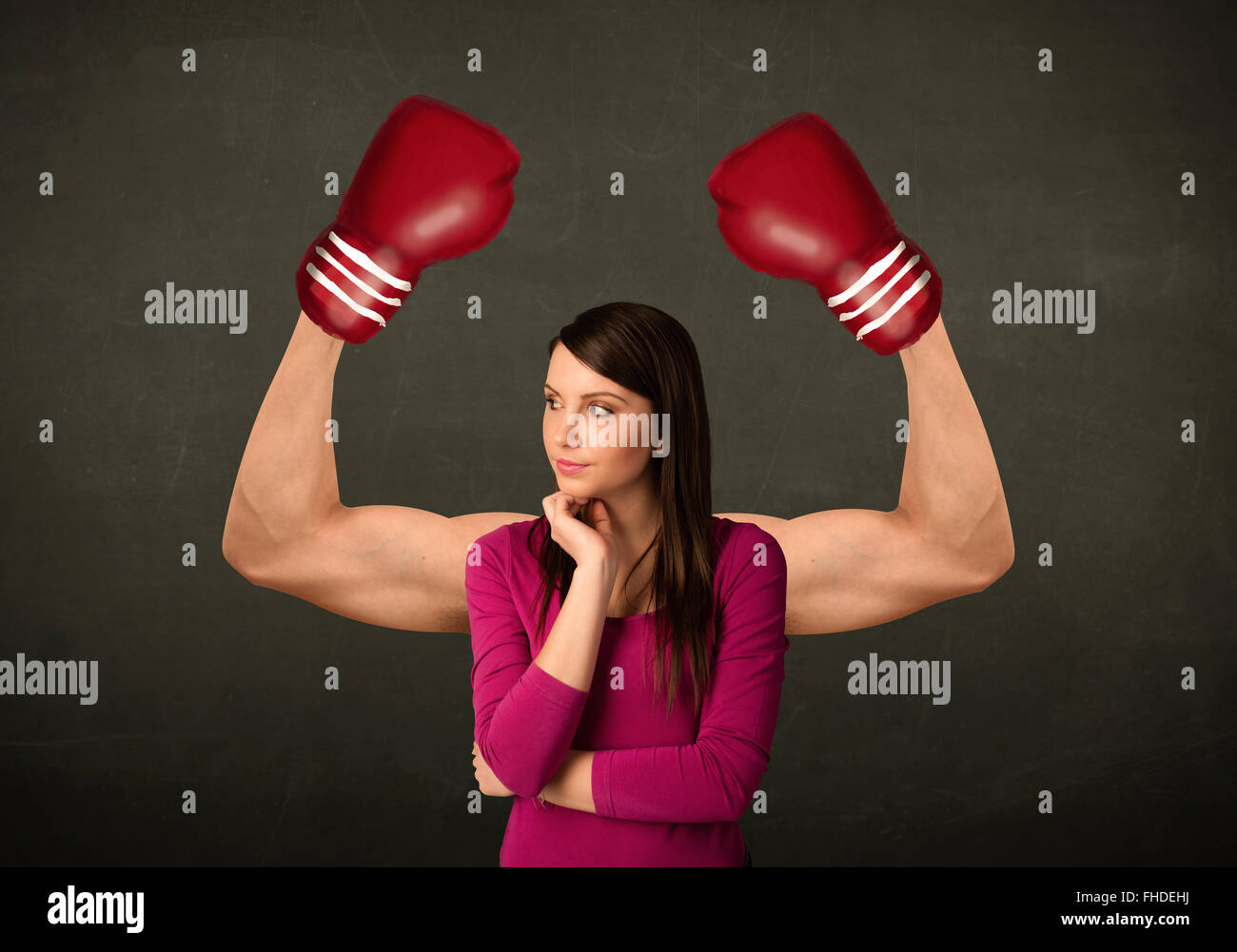 Strong and muscled boxer arms Stock Photo Alamy