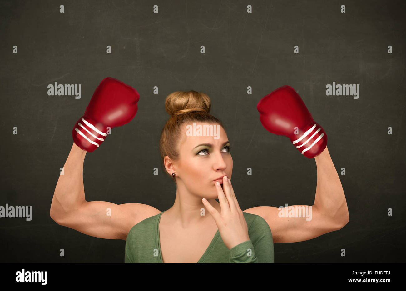 Strong and muscled boxer arms Stock Photo Alamy