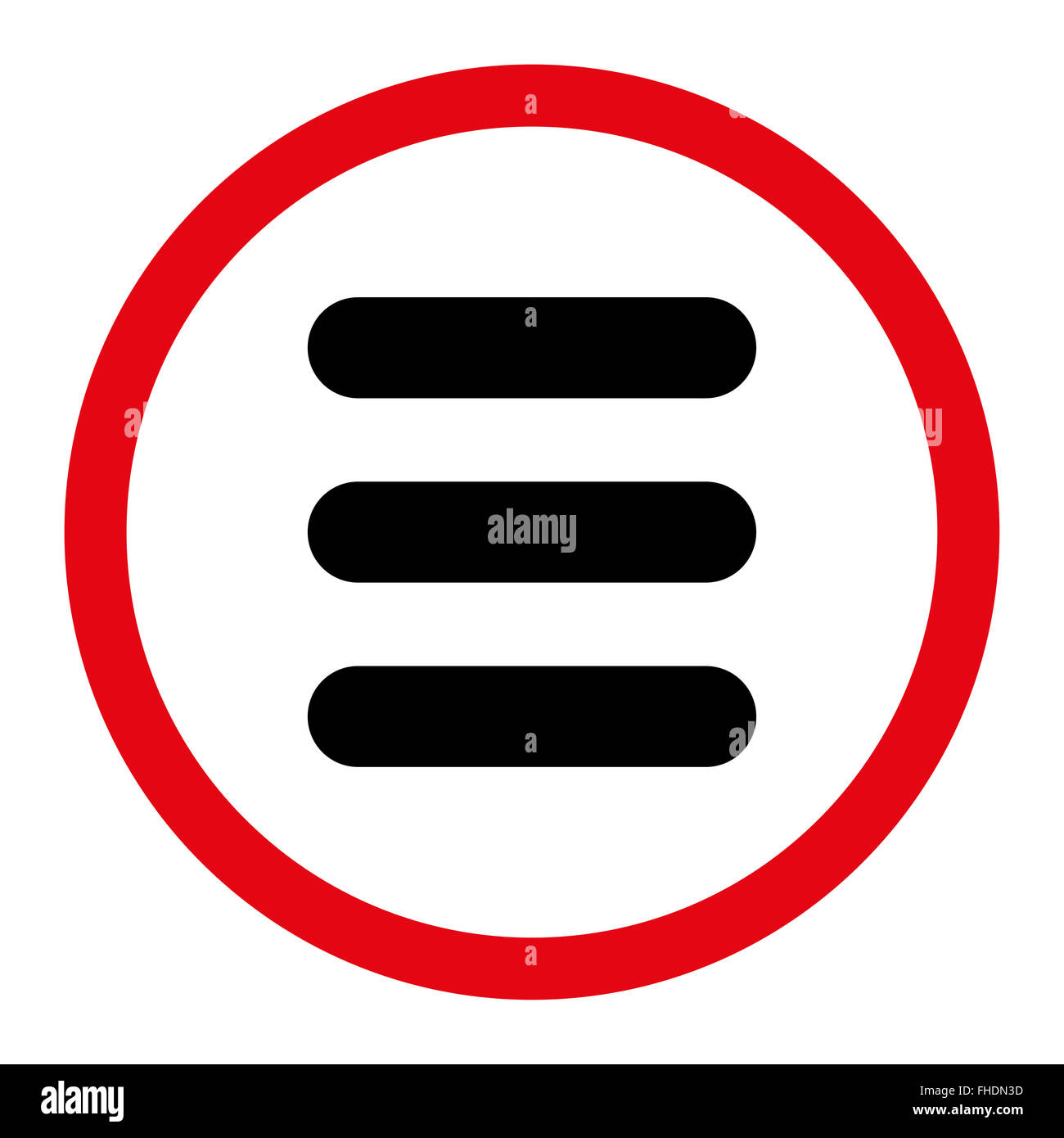 Stack flat intensive red and black colors rounded vector icon Stock ...