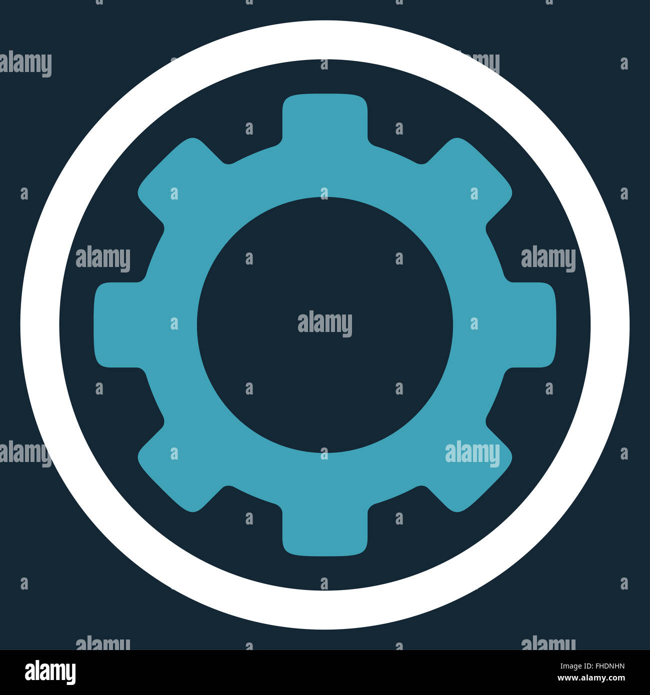 Gear Flat Icon Stock Photo - Alamy