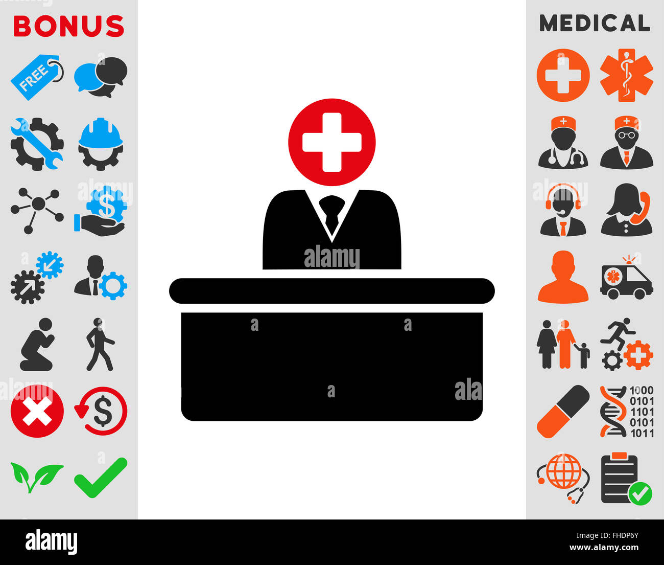 Medical Bureaucrat Icon Stock Photo - Alamy