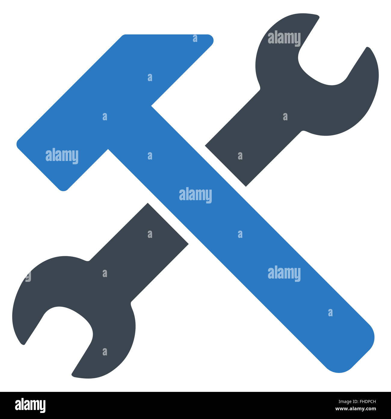 Hammer And Wrench Icon Stock Photo Alamy