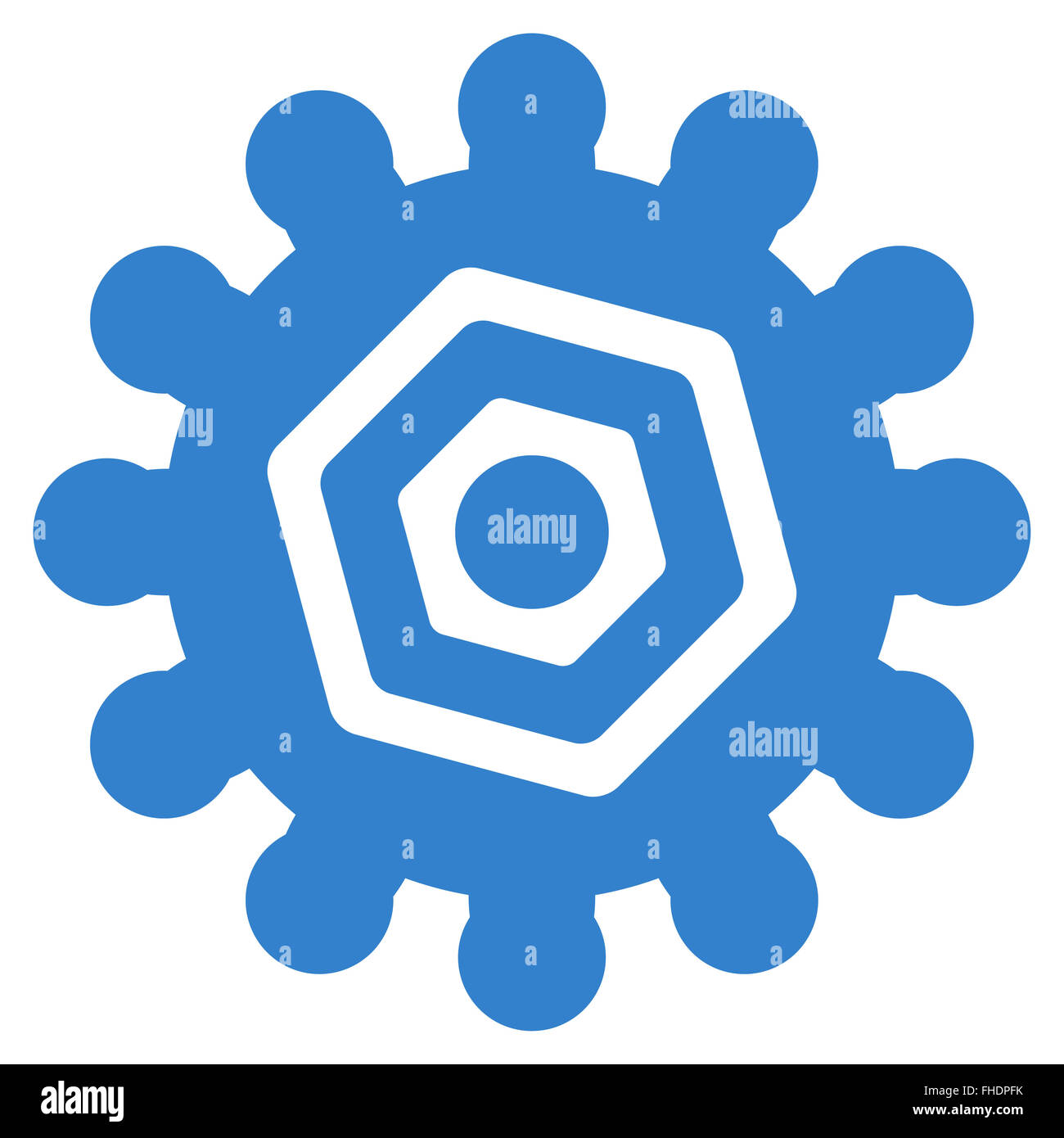 Gears Flat Icon Stock Photo - Alamy