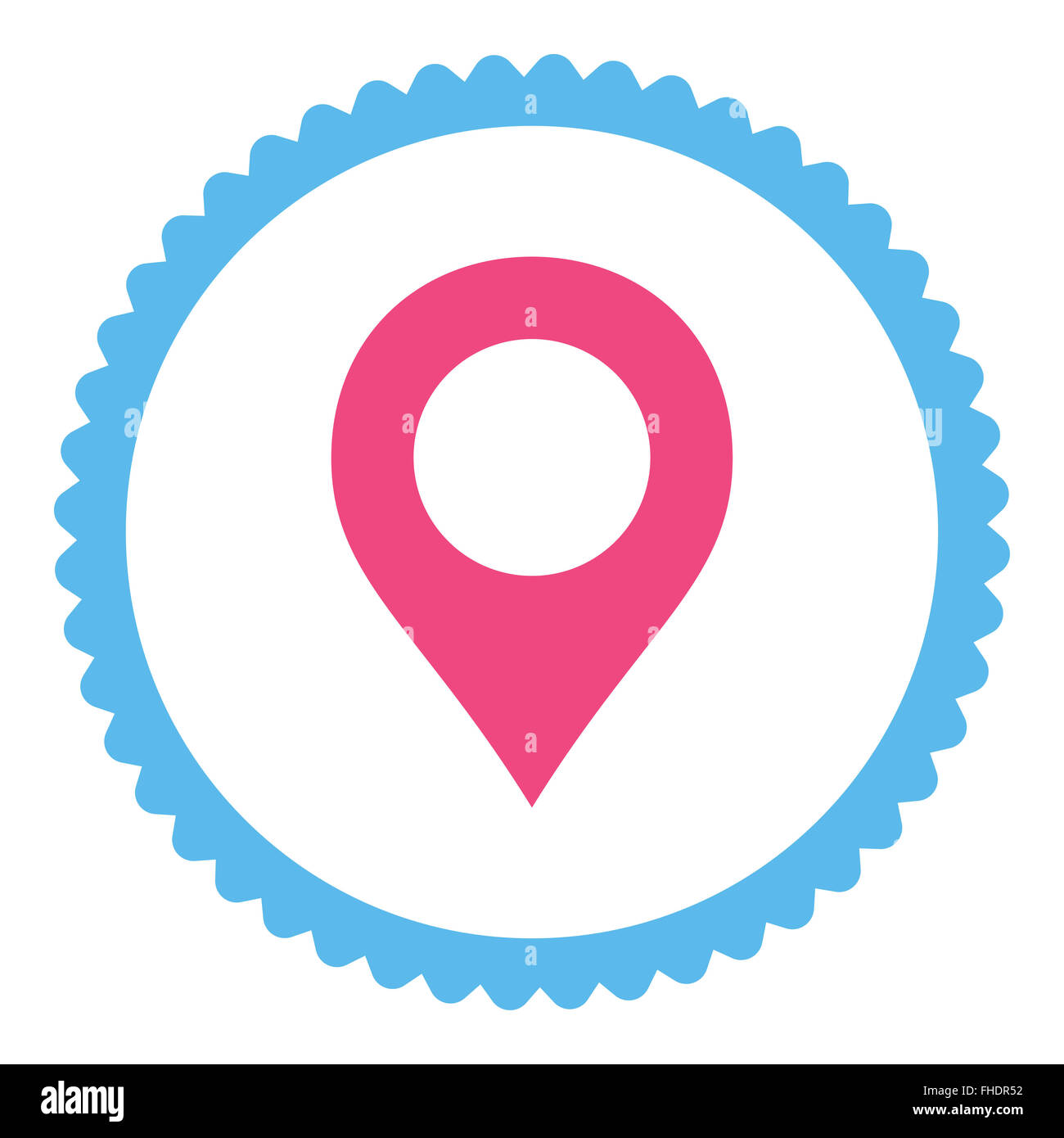 Map Marker flat pink and blue colors round stamp icon Stock Photo - Alamy