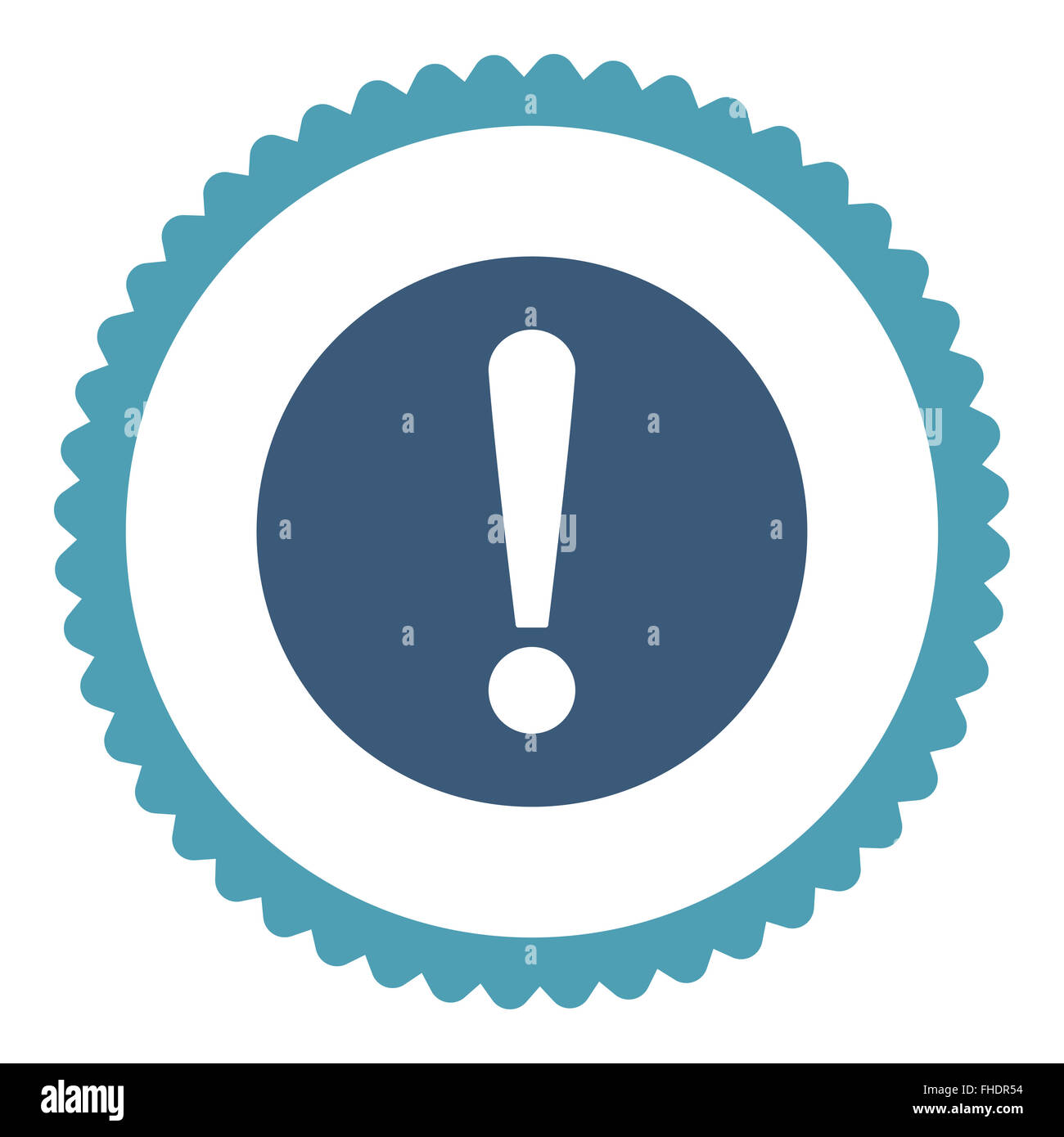 Problem flat cyan and blue colors round stamp icon Stock Photo - Alamy