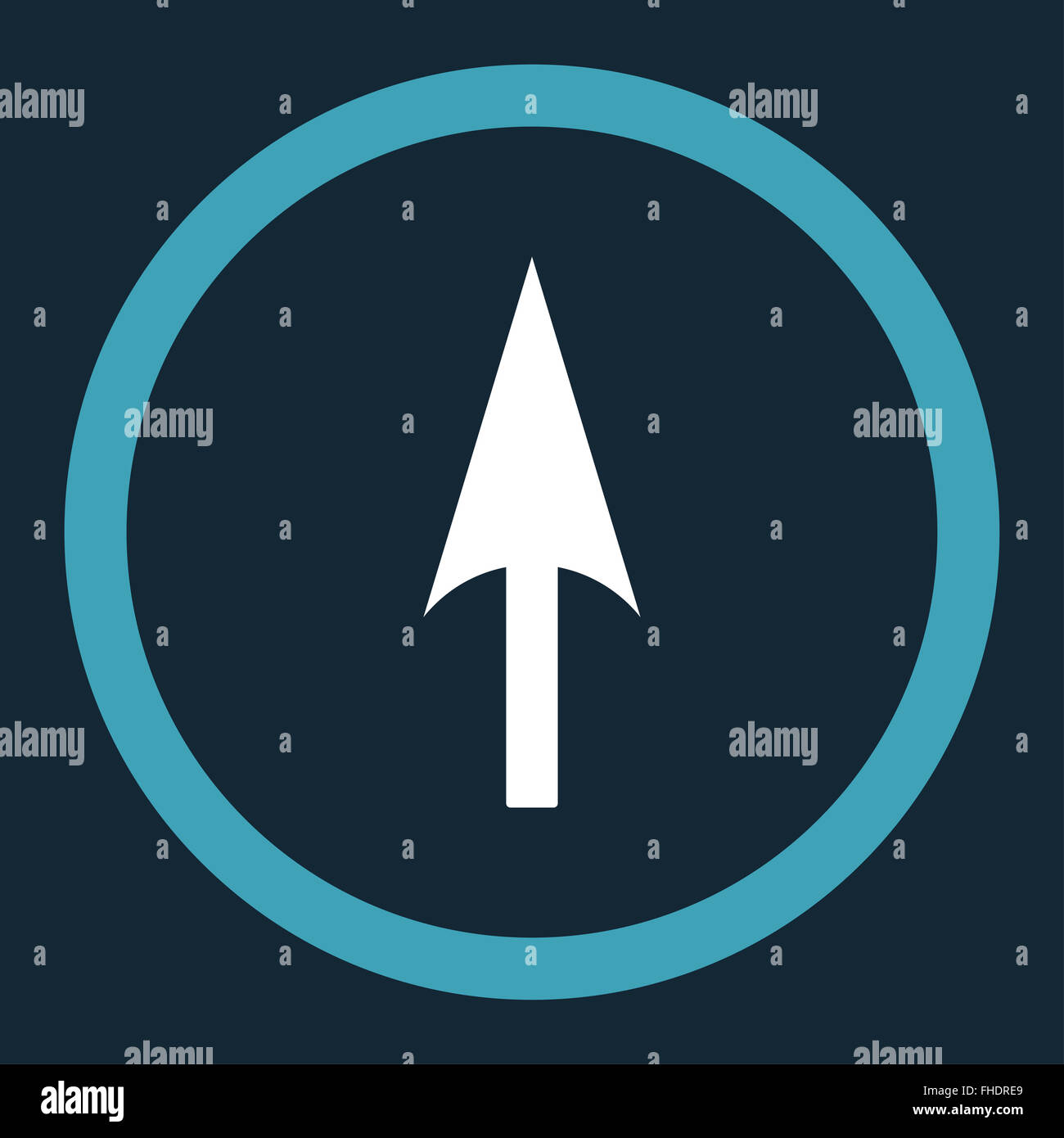Arrow Axis Y flat blue and white colors rounded raster icon Stock Photo ...