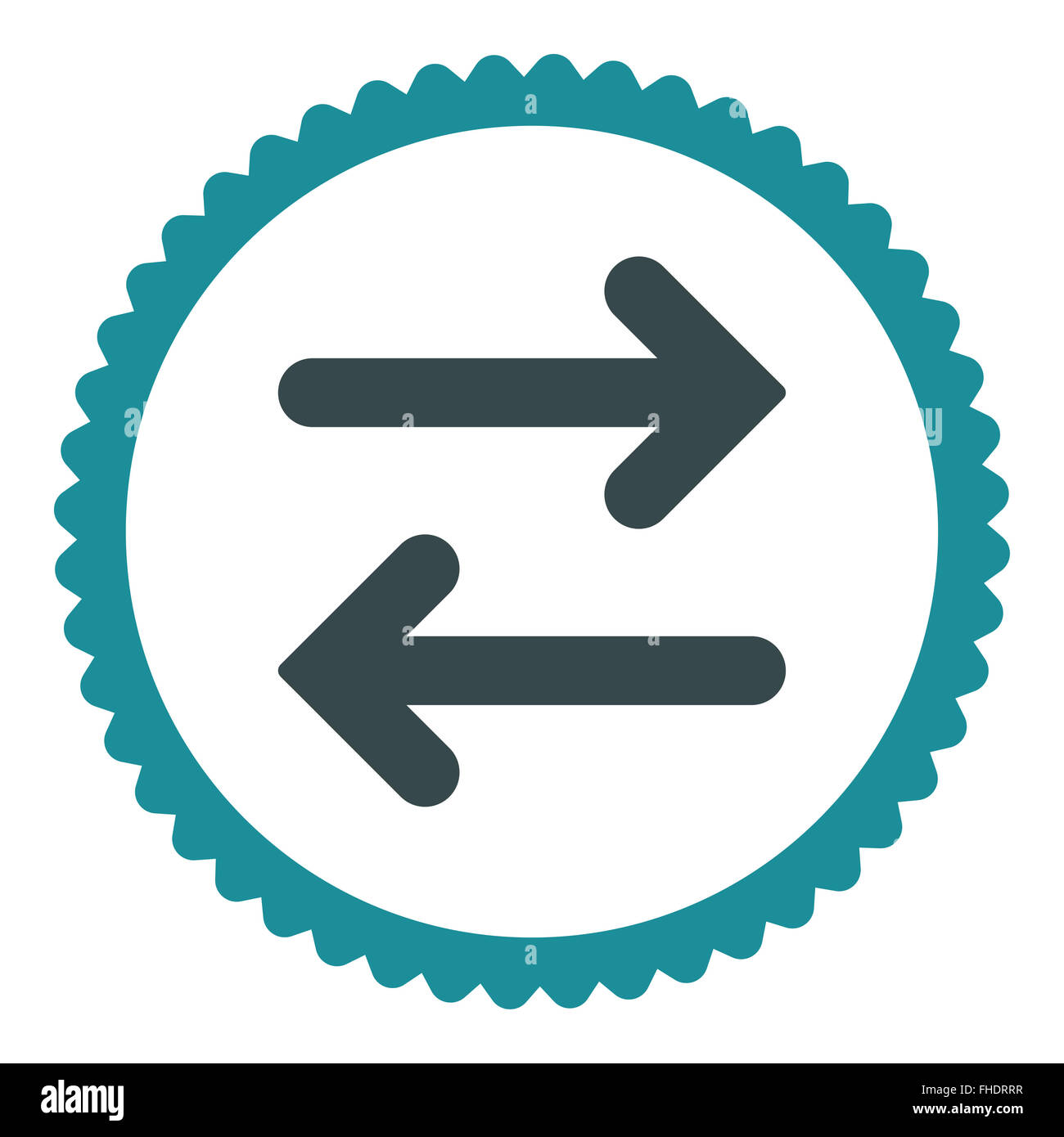 Flip Horizontal flat soft blue colors round stamp icon Stock Photo - Alamy
