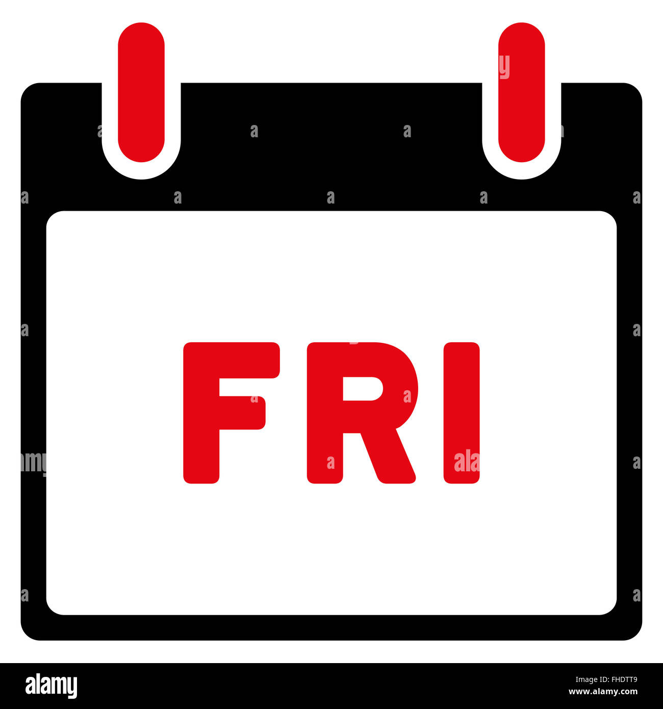 Friday Flat Icon Stock Photo - Alamy
