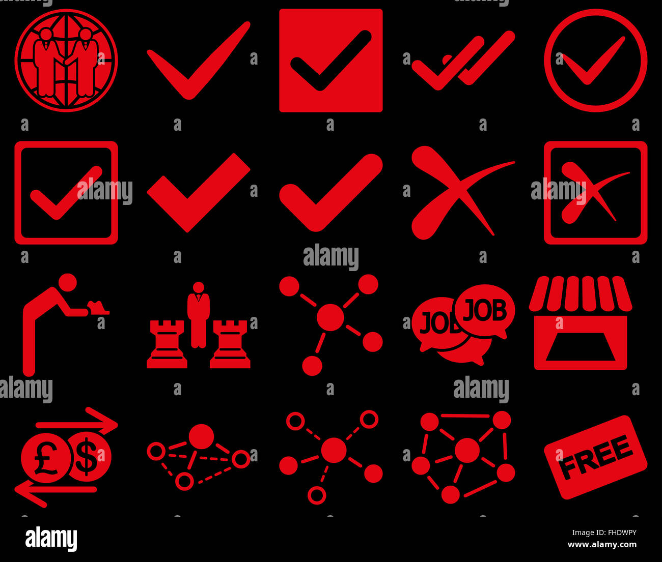 Agreement and trade links icon set Stock Photo Alamy