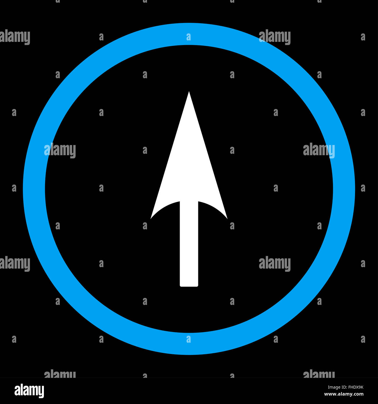 Arrow Axis Y flat blue and white colors rounded vector icon Stock Photo ...