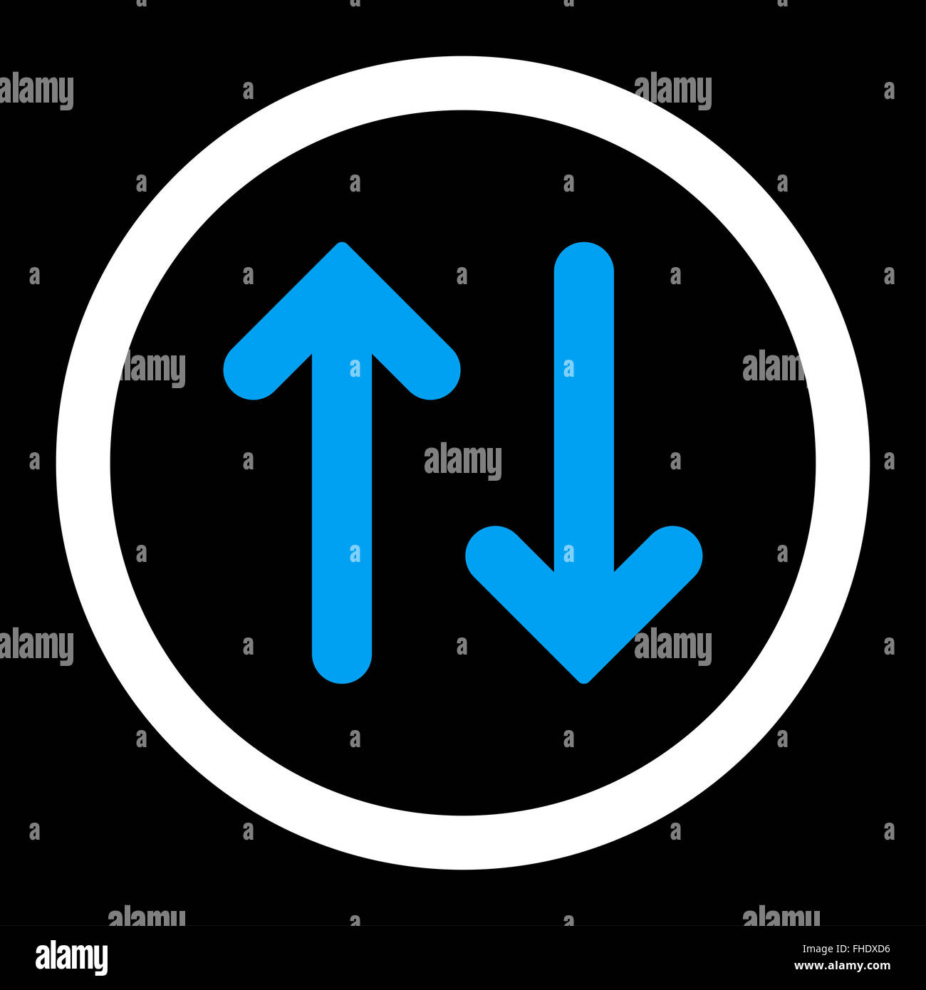 Flip flat blue and white colors rounded raster icon Stock Photo - Alamy