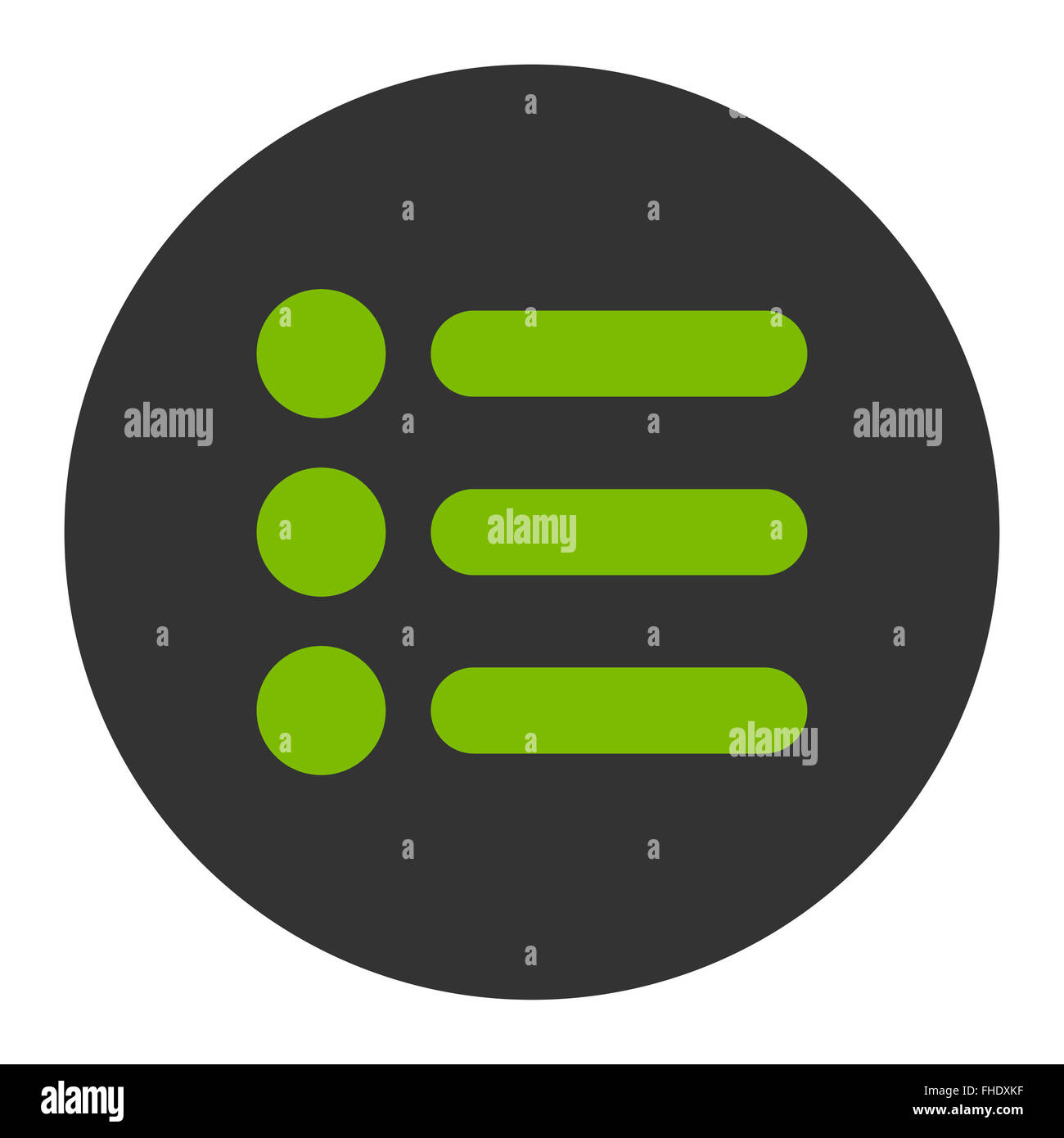 Items flat eco green and gray colors round button Stock Photo - Alamy