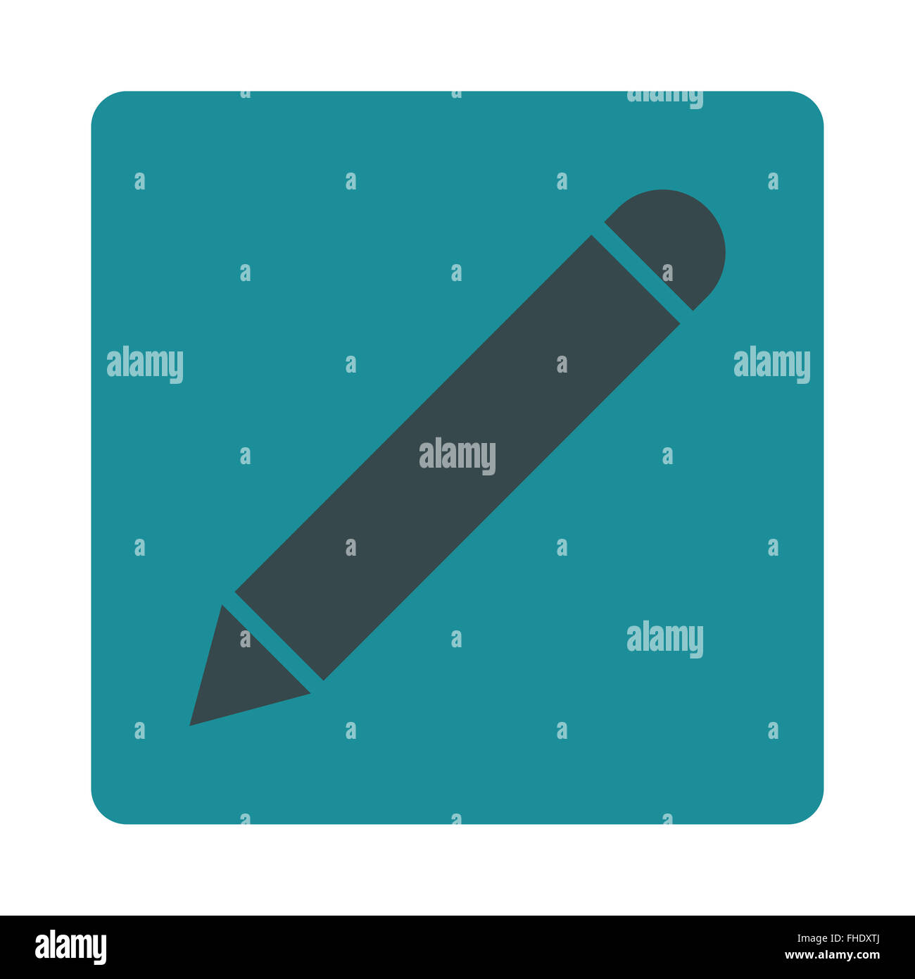 Pencil flat soft blue colors rounded button Stock Photo - Alamy