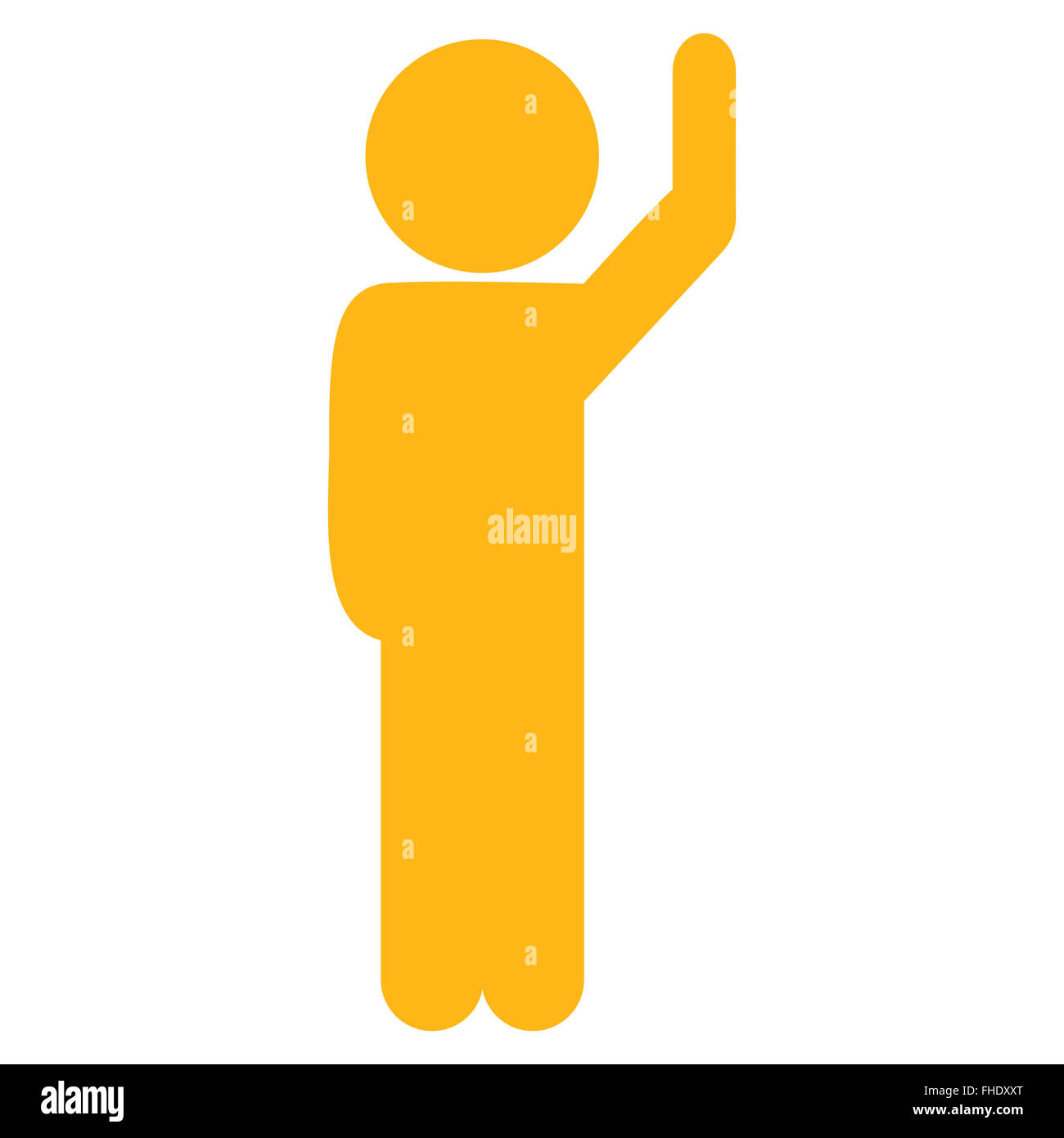 Boy Hello Icon Stock Photo - Alamy